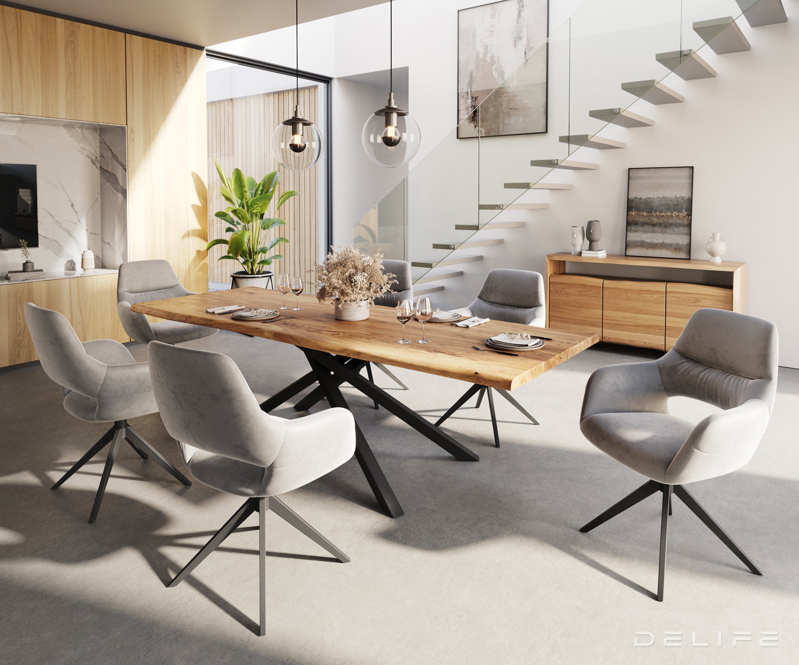 Jedilni stol Yago, Material: Žamet