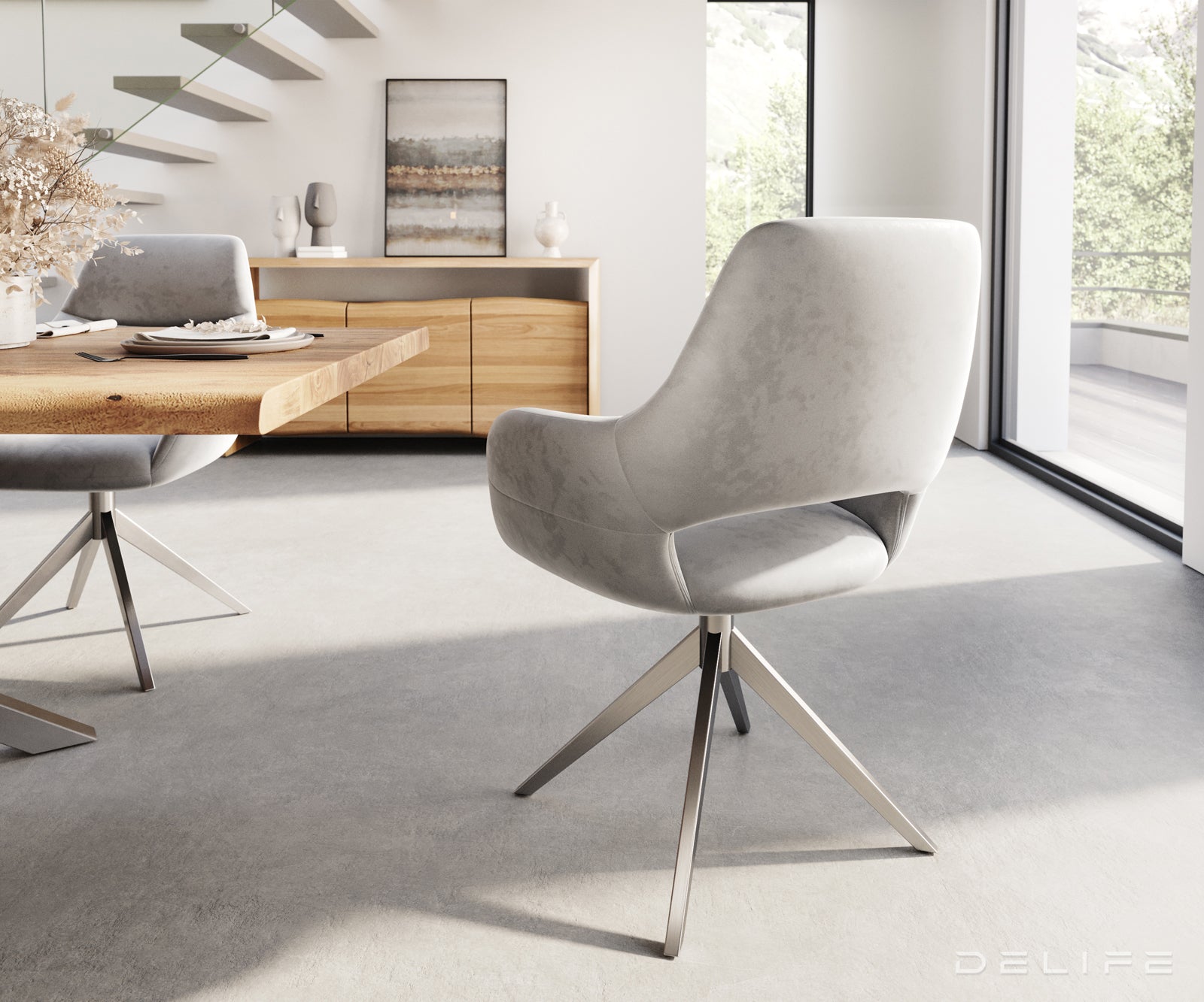 Jedilni stol Yago, Material: Žamet