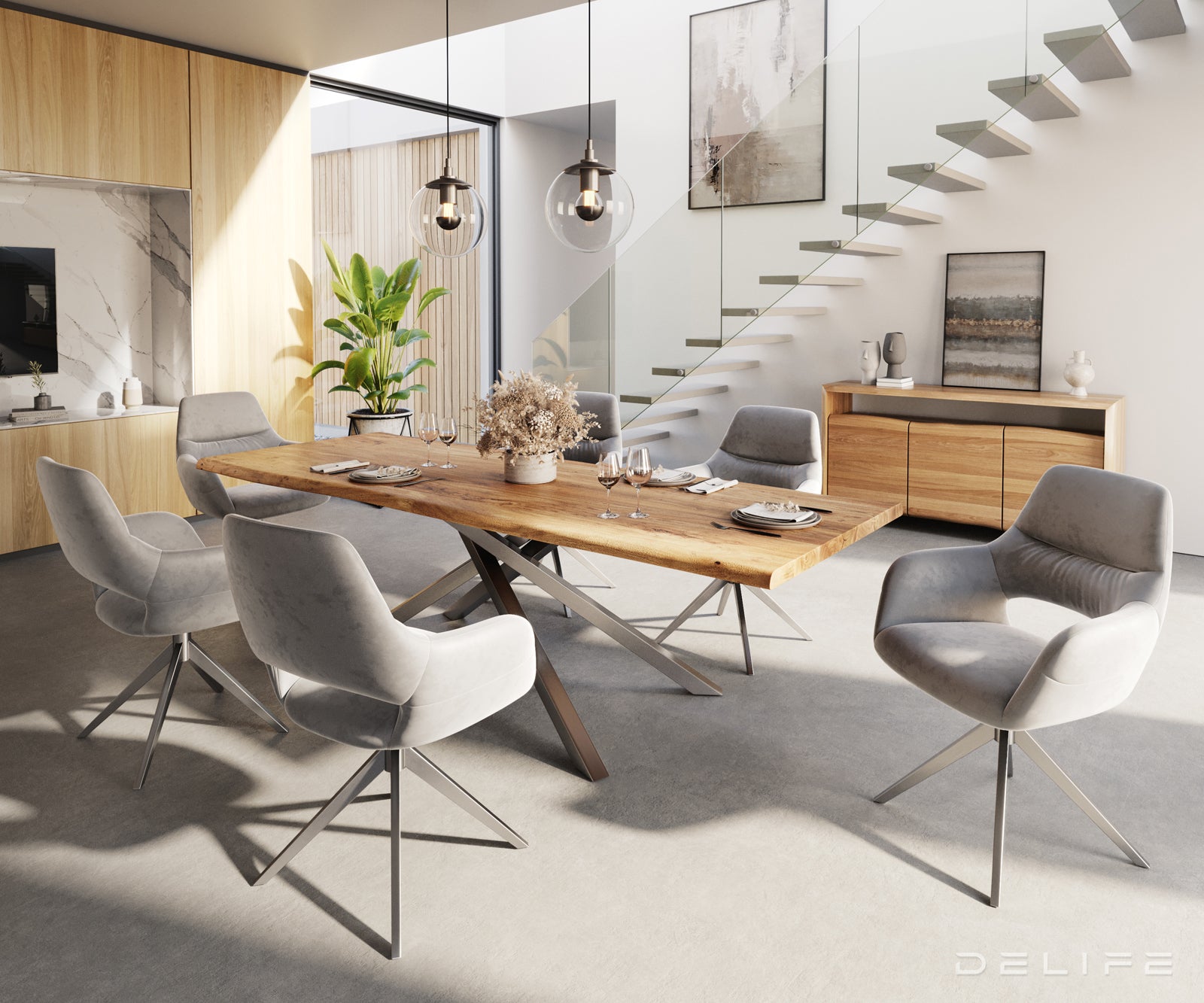 Jedilni stol Yago, Material: Žamet