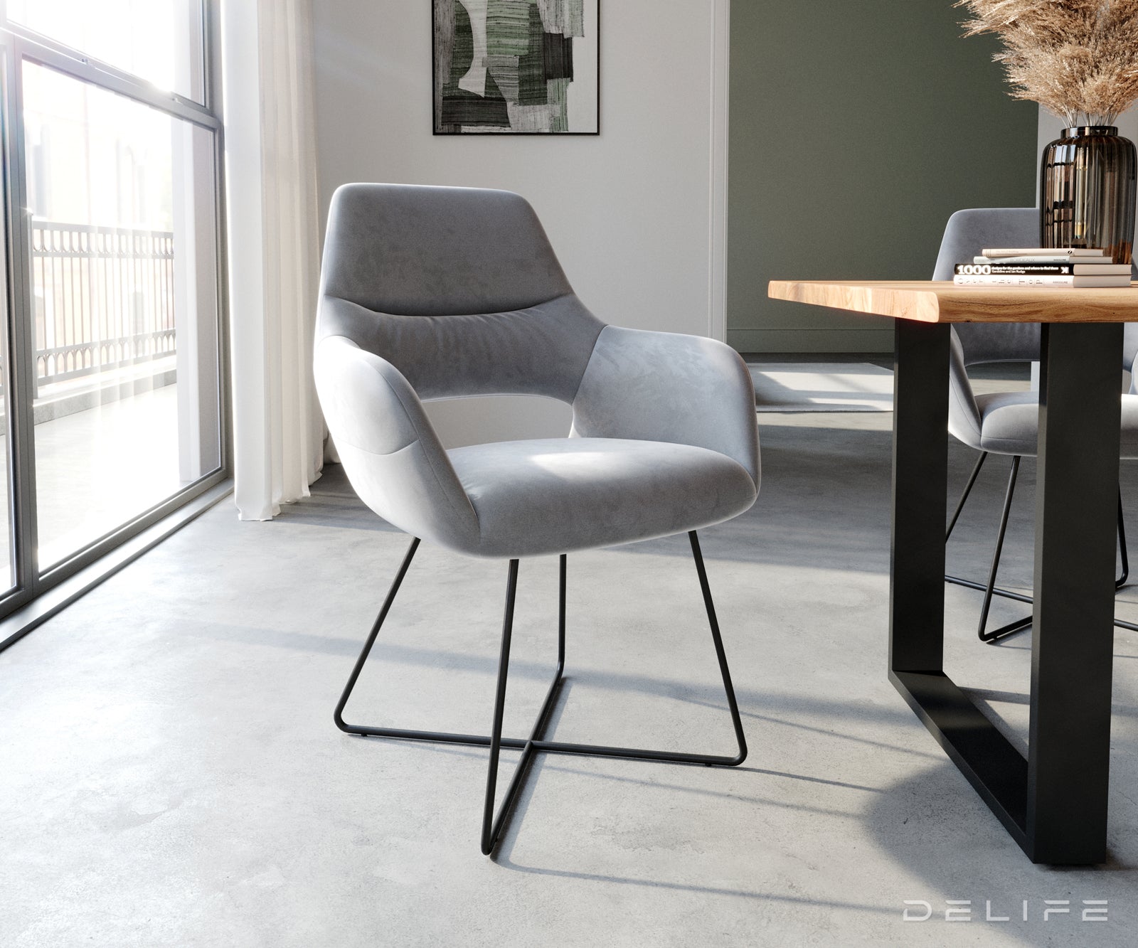 Jedilni stol Yago, Material: Žamet