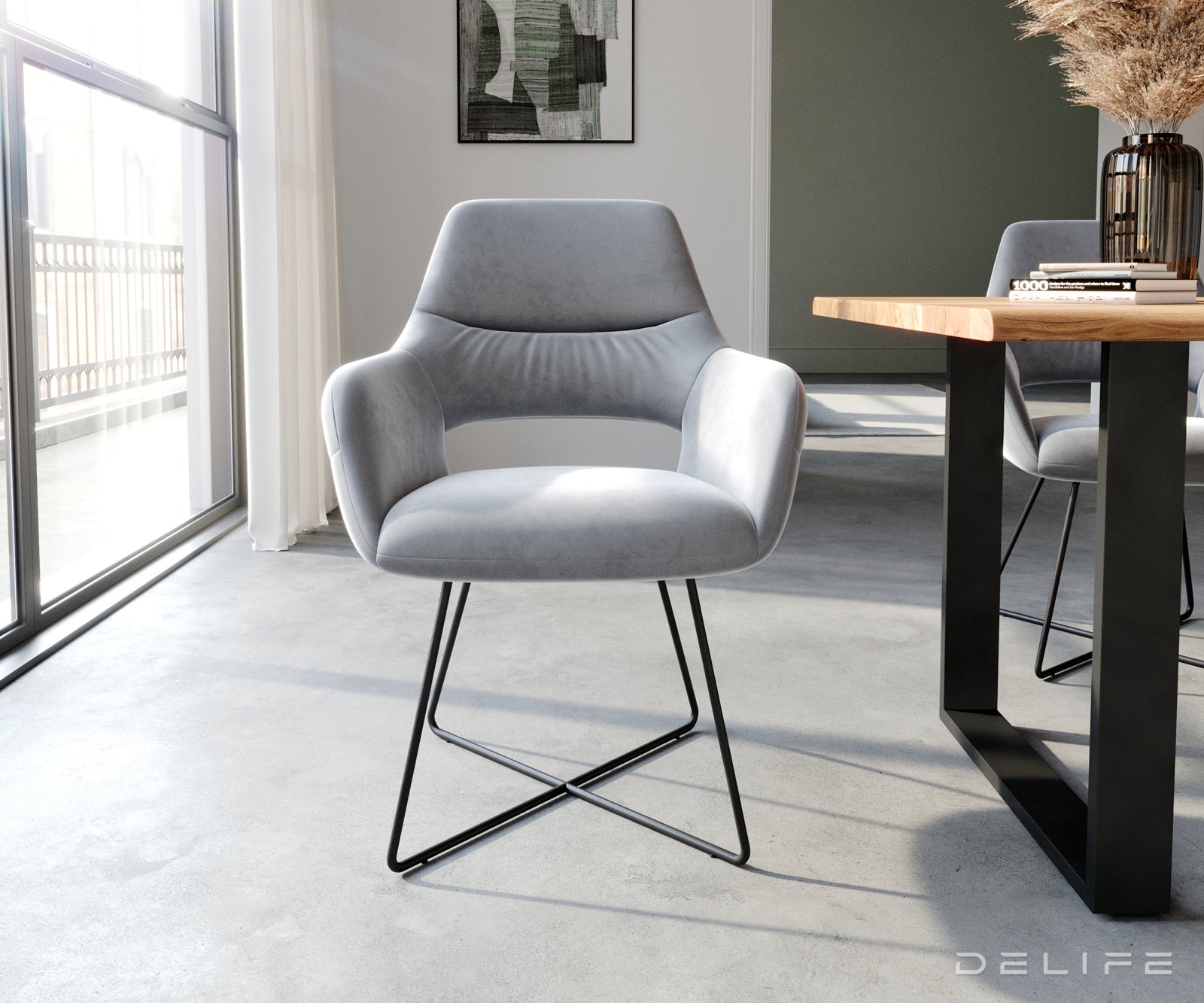 Jedilni stol Yago, Material: Žamet