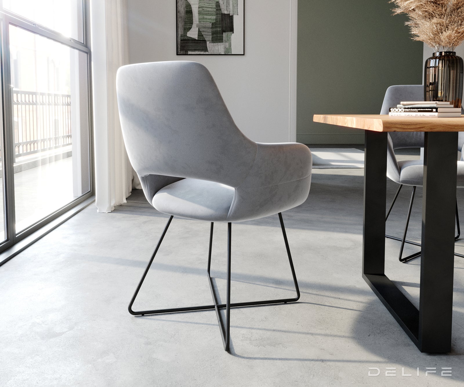 Jedilni stol Yago, Material: Žamet