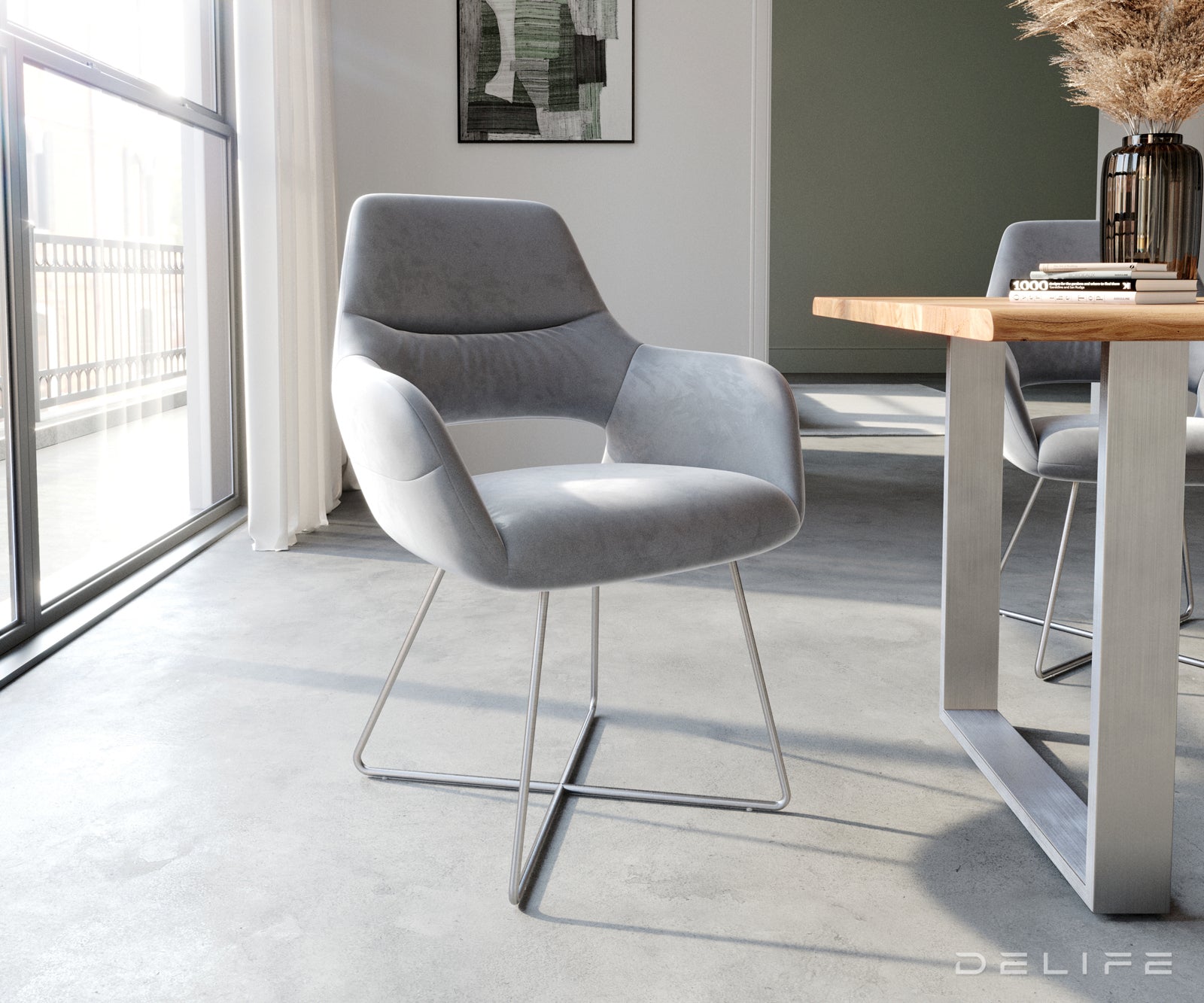 Jedilni stol Yago, Material: Žamet