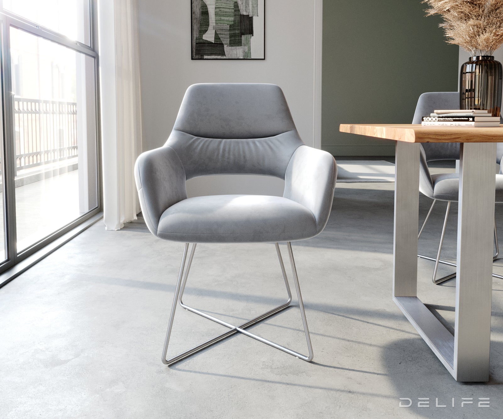 Jedilni stol Yago, Material: Žamet