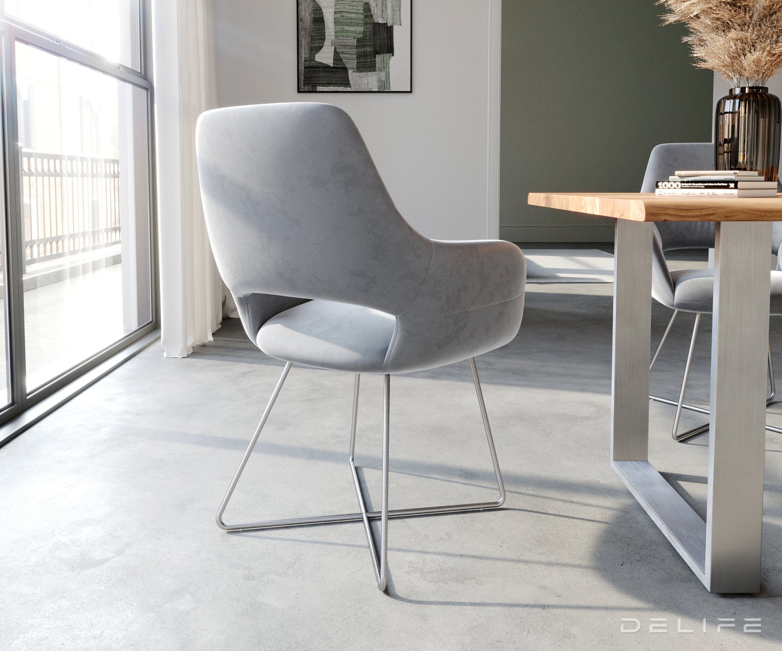 Jedilni stol Yago, Material: Žamet