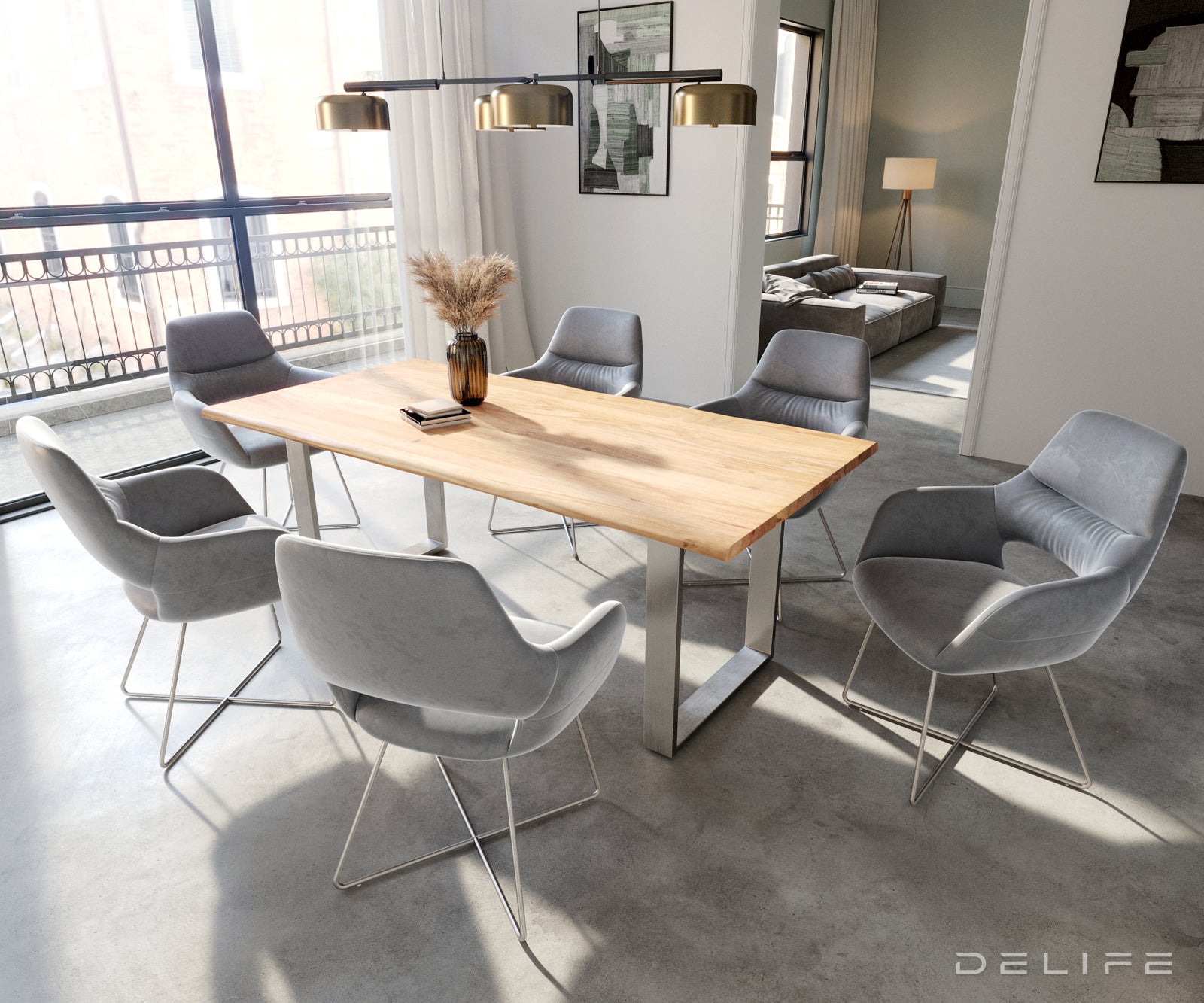 Jedilni stol Yago, Material: Žamet