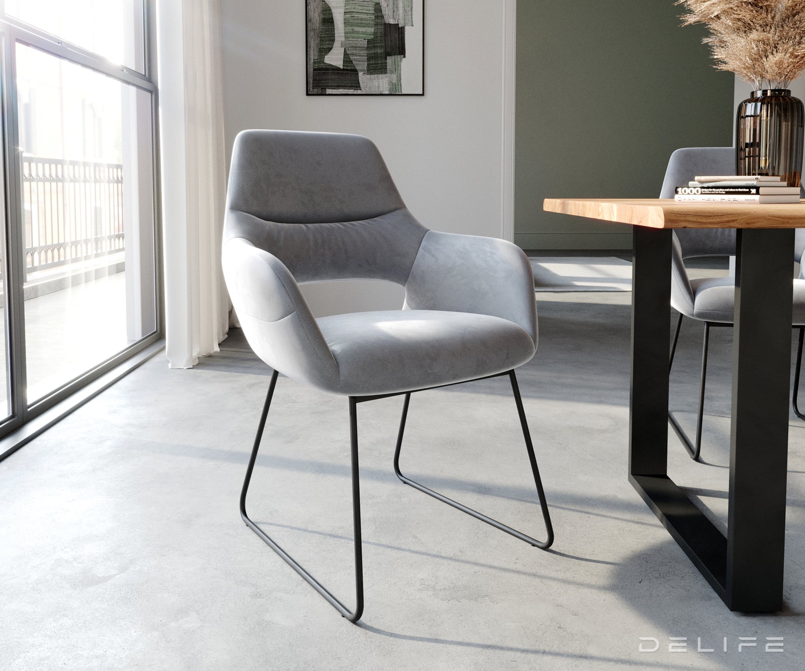 Jedilni stol Yago, Material: Žamet