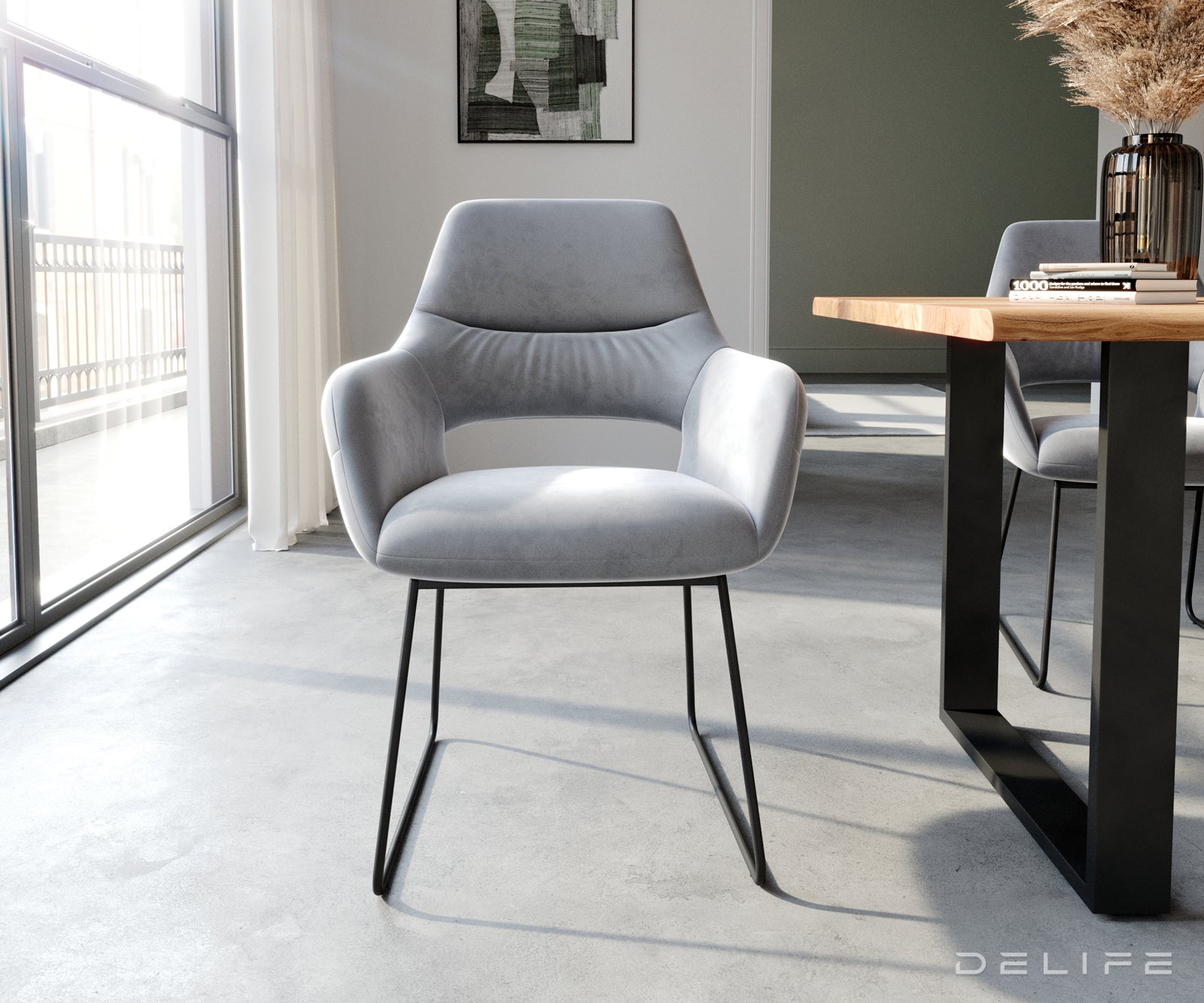 Jedilni stol Yago, Material: Žamet