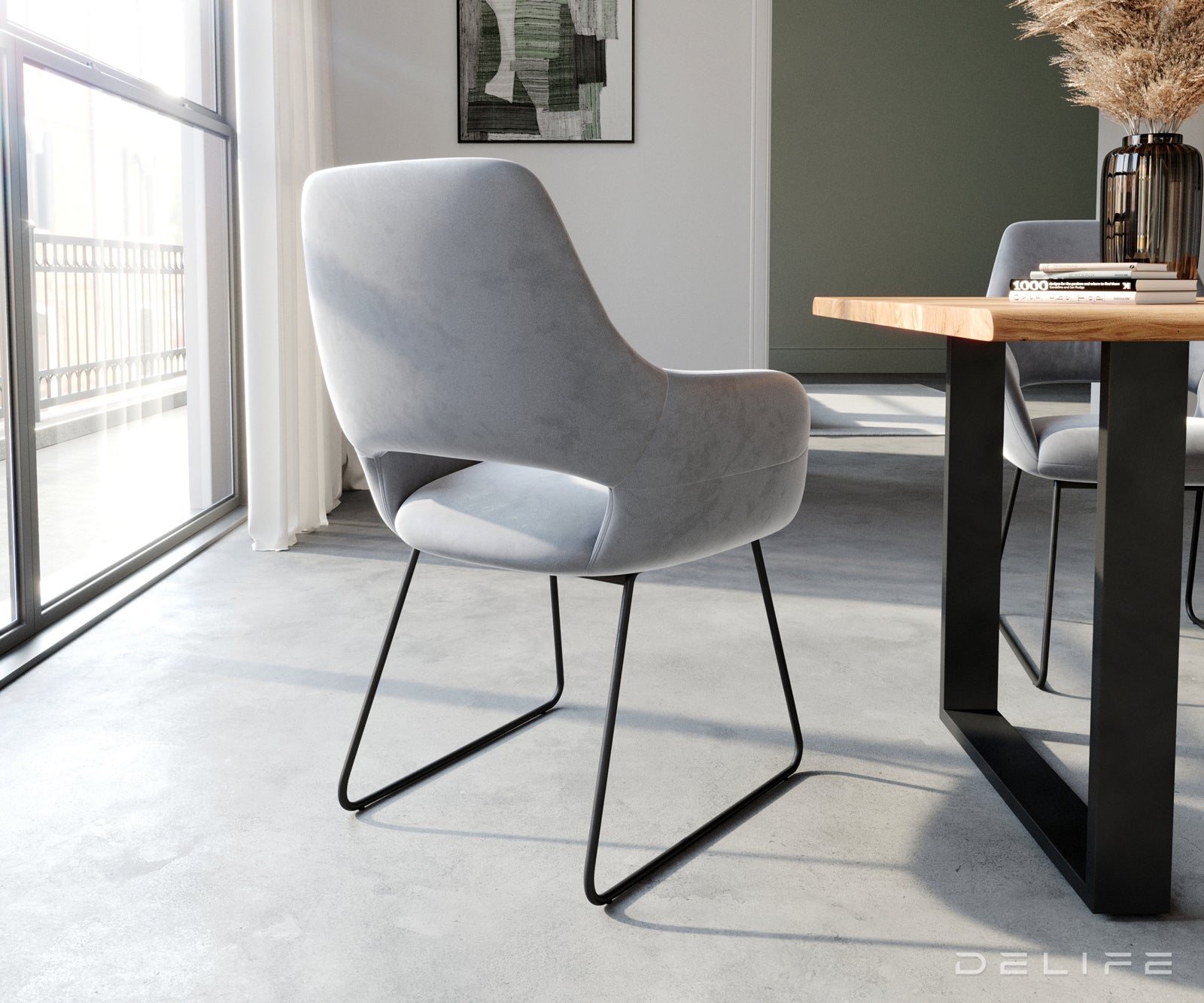 Jedilni stol Yago, Material: Žamet