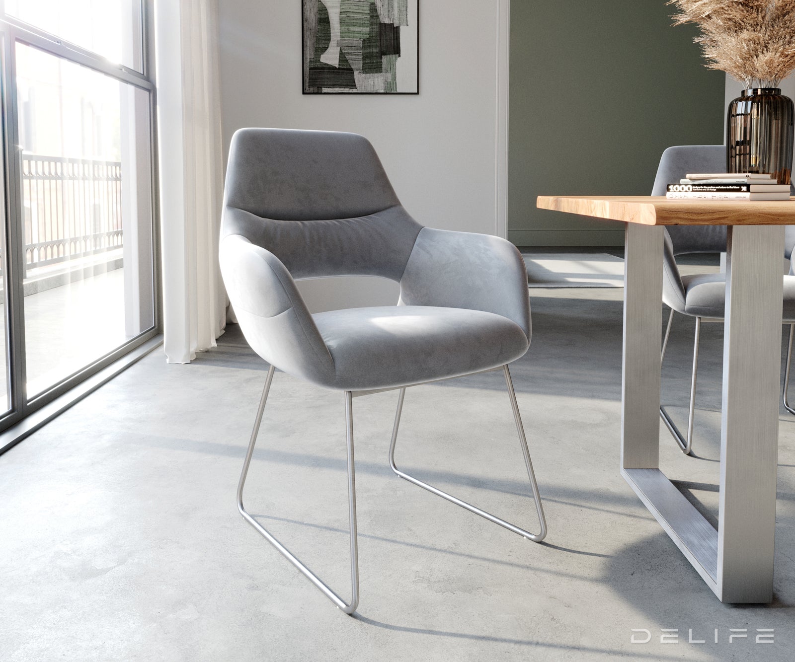 Jedilni stol Yago, Material: Žamet