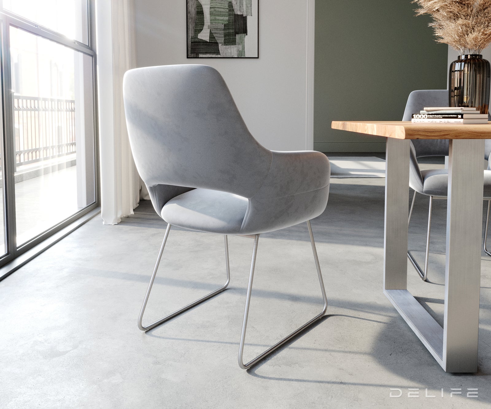 Jedilni stol Yago, Material: Žamet