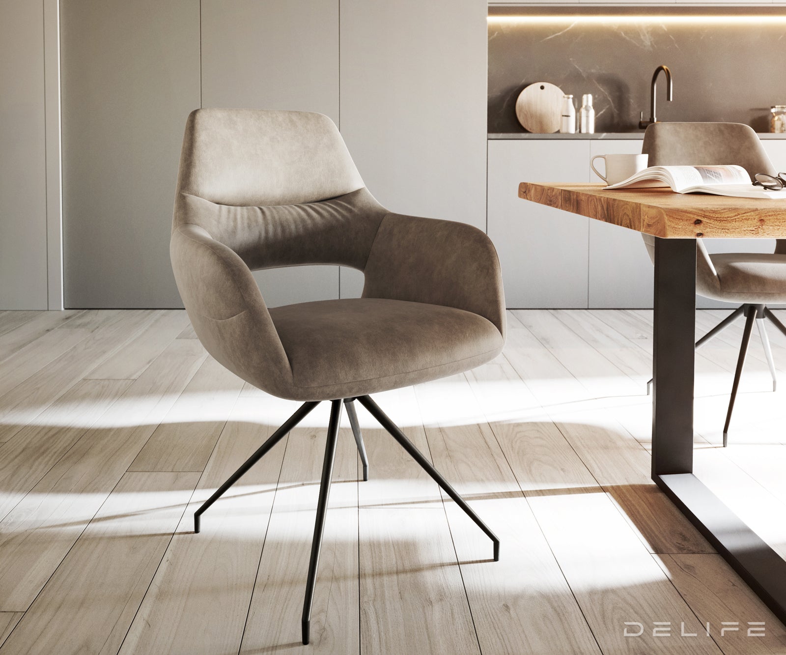 Jedilni stol Yago, Material: Mikrofibra