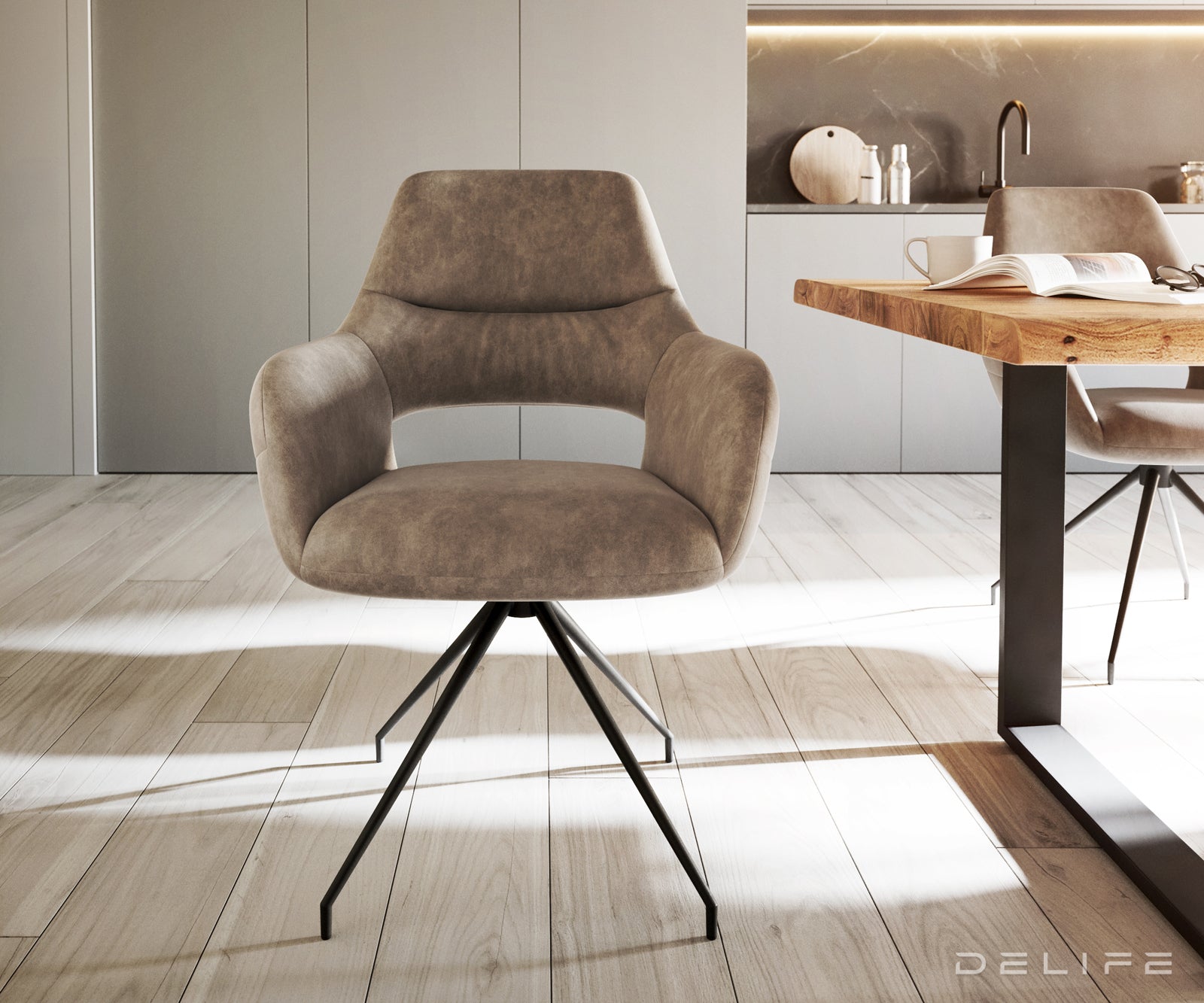 Jedilni stol Yago, Material: Mikrofibra