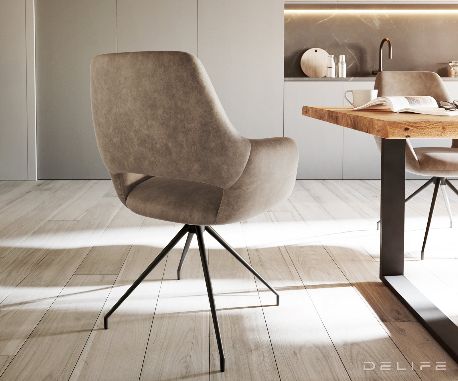 Jedilni stol Yago, Material: Mikrofibra