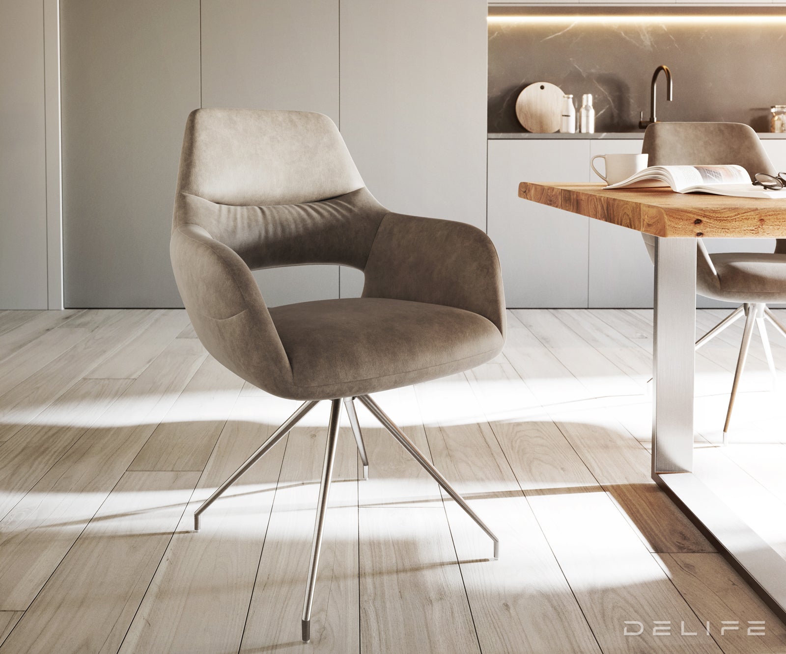 Jedilni stol Yago, Material: Mikrofibra