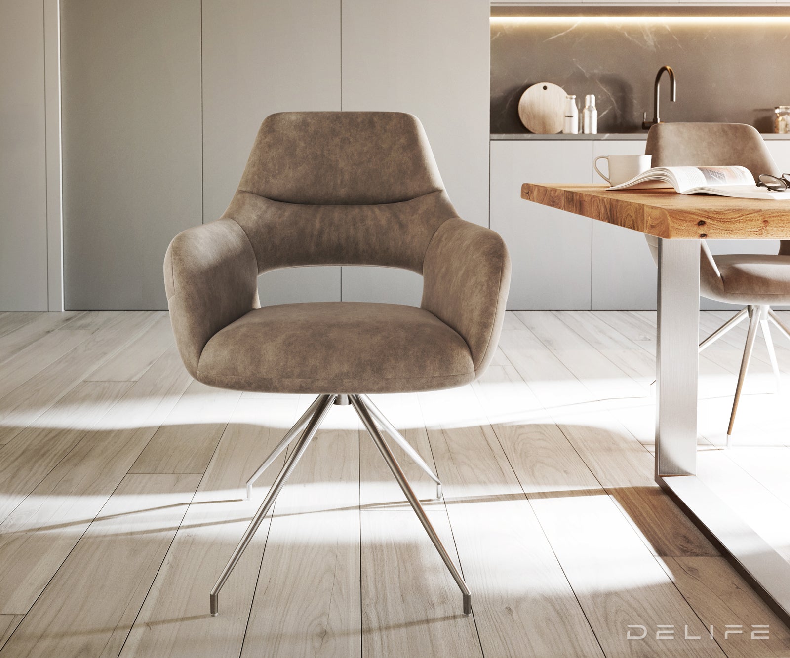 Jedilni stol Yago, Material: Mikrofibra