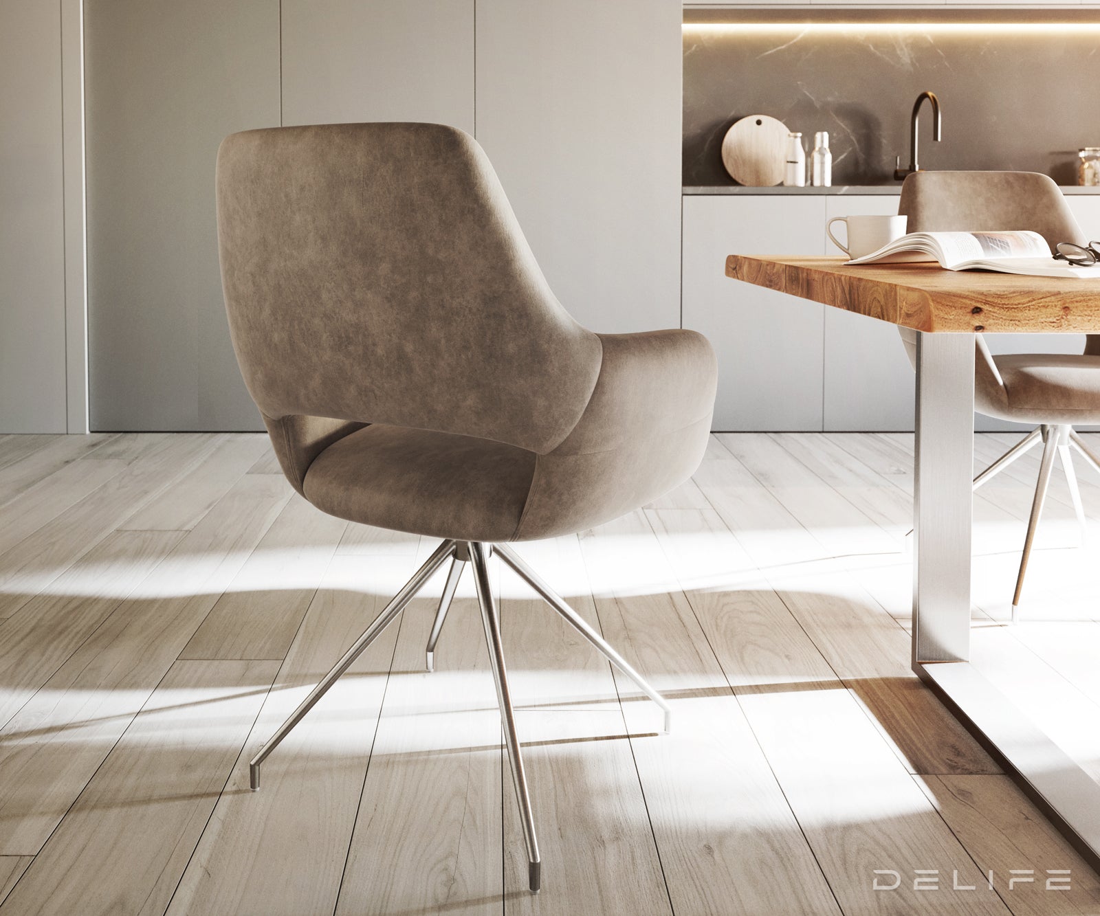 Jedilni stol Yago, Material: Mikrofibra