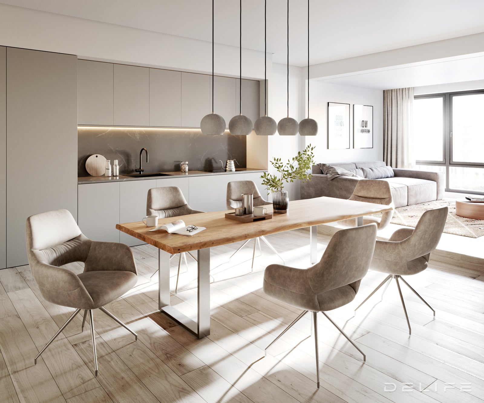 Jedilni stol Yago, Material: Mikrofibra