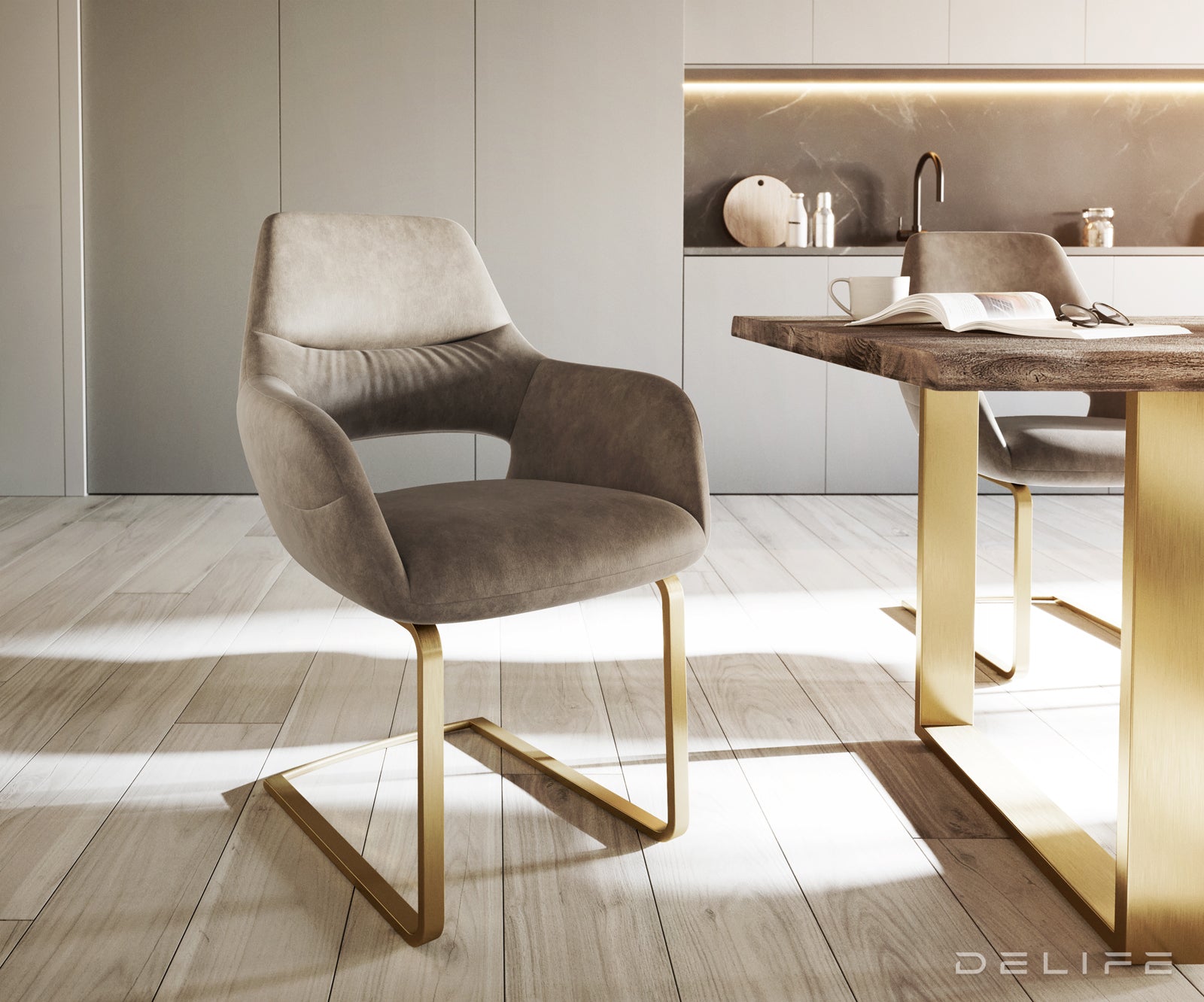 Jedilni stol Yago, Material: Mikrofibra