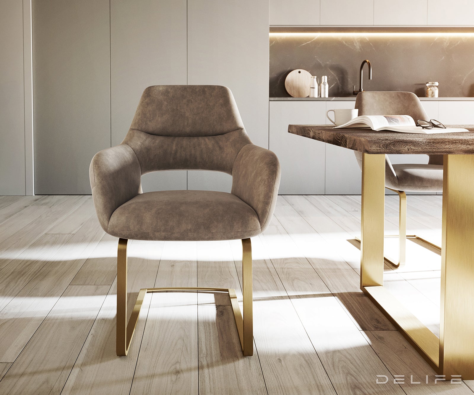 Jedilni stol Yago, Material: Mikrofibra