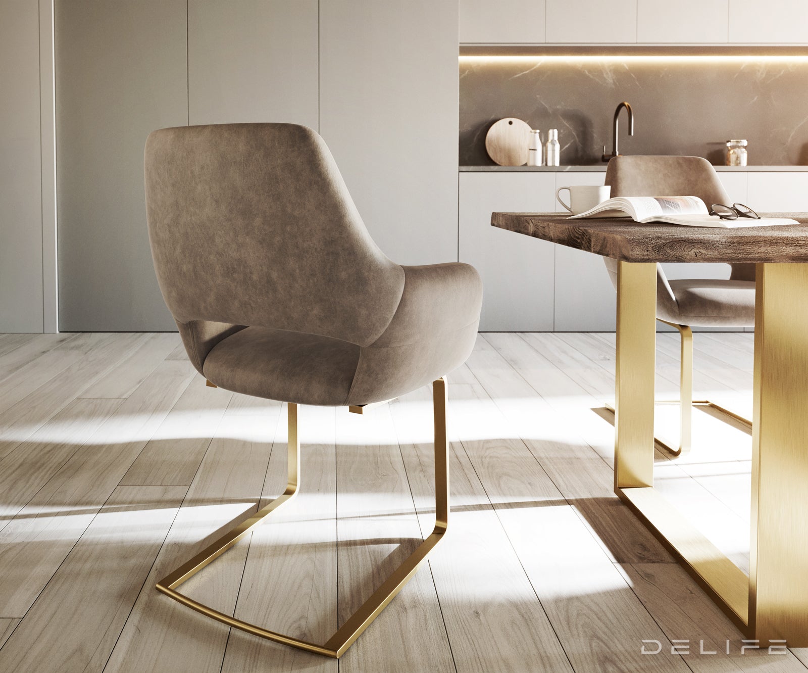 Jedilni stol Yago, Material: Mikrofibra