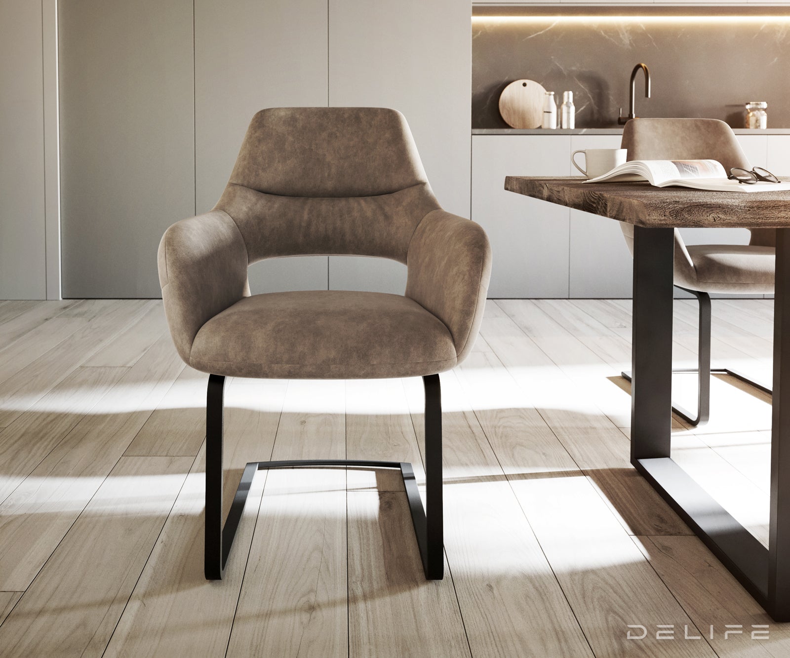 Jedilni stol Yago, Material: Mikrofibra