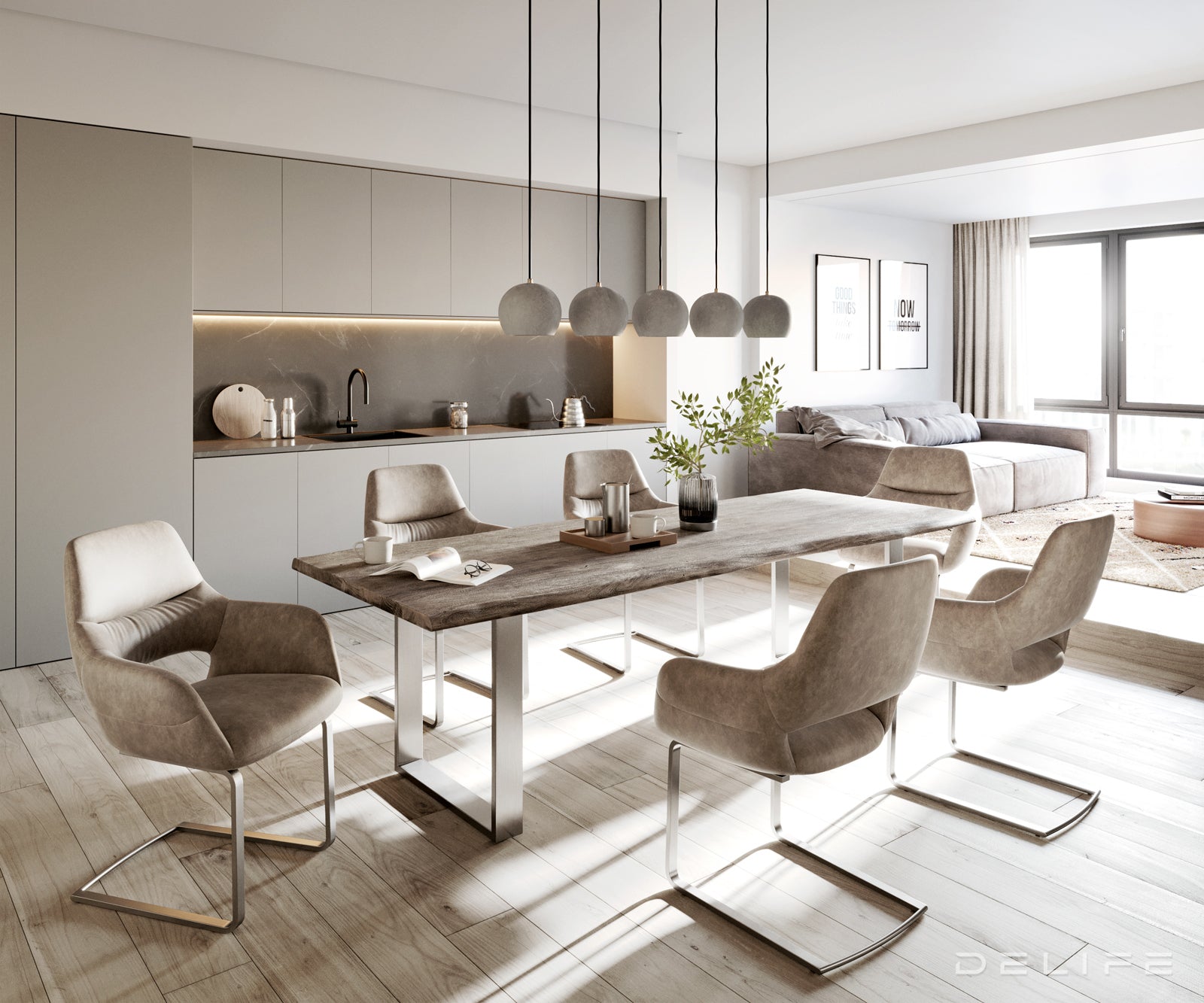 Jedilni stol Yago, Material: Mikrofibra