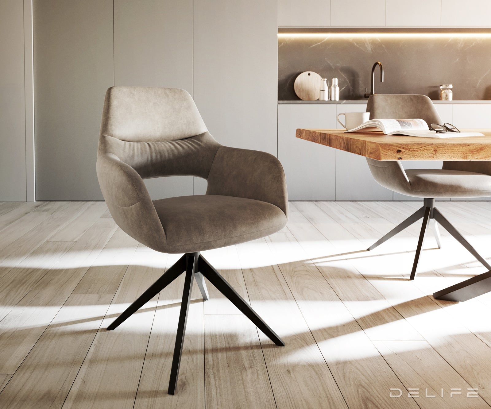 Jedilni stol Yago, Material: Mikrofibra