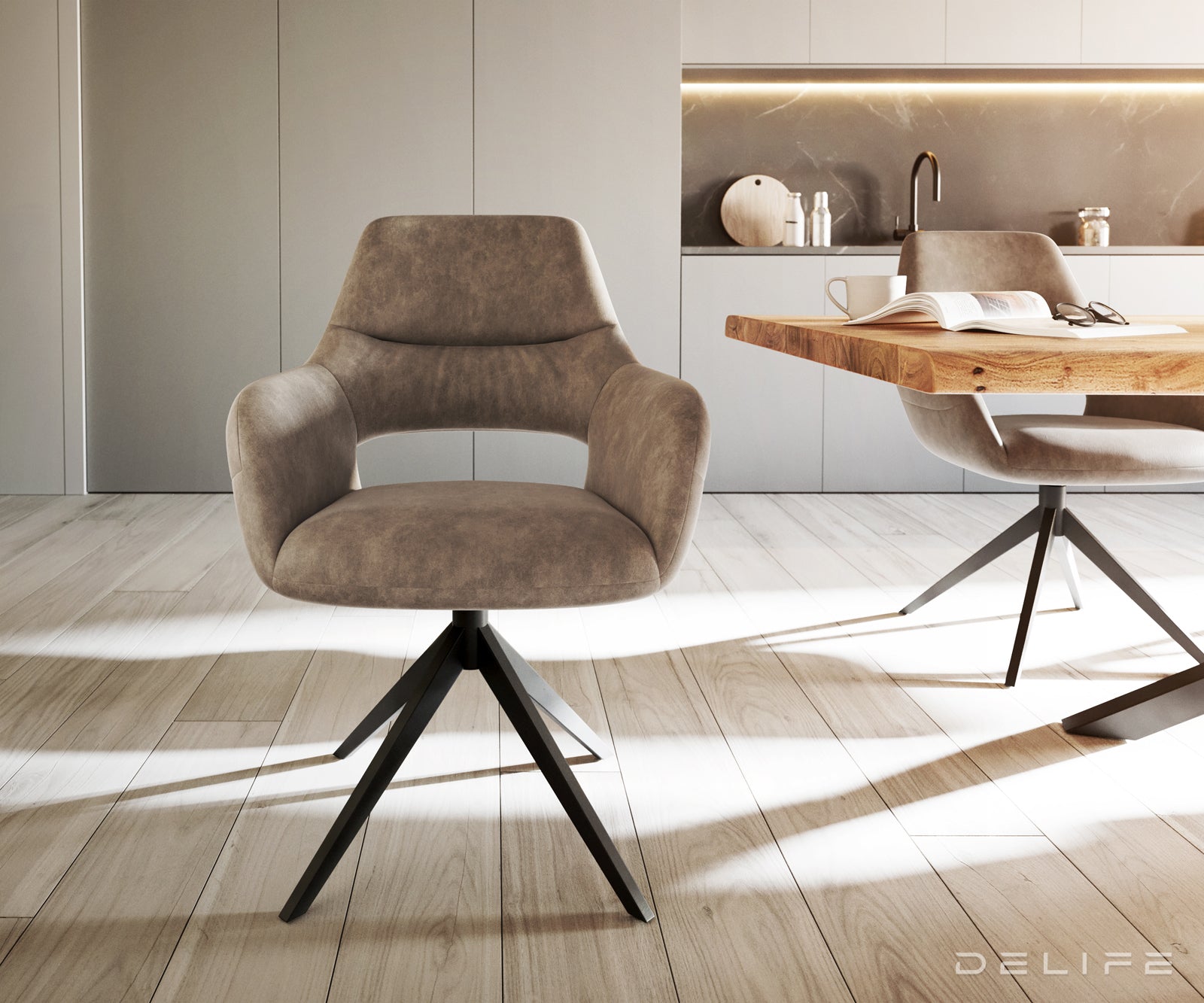 Jedilni stol Yago, Material: Mikrofibra