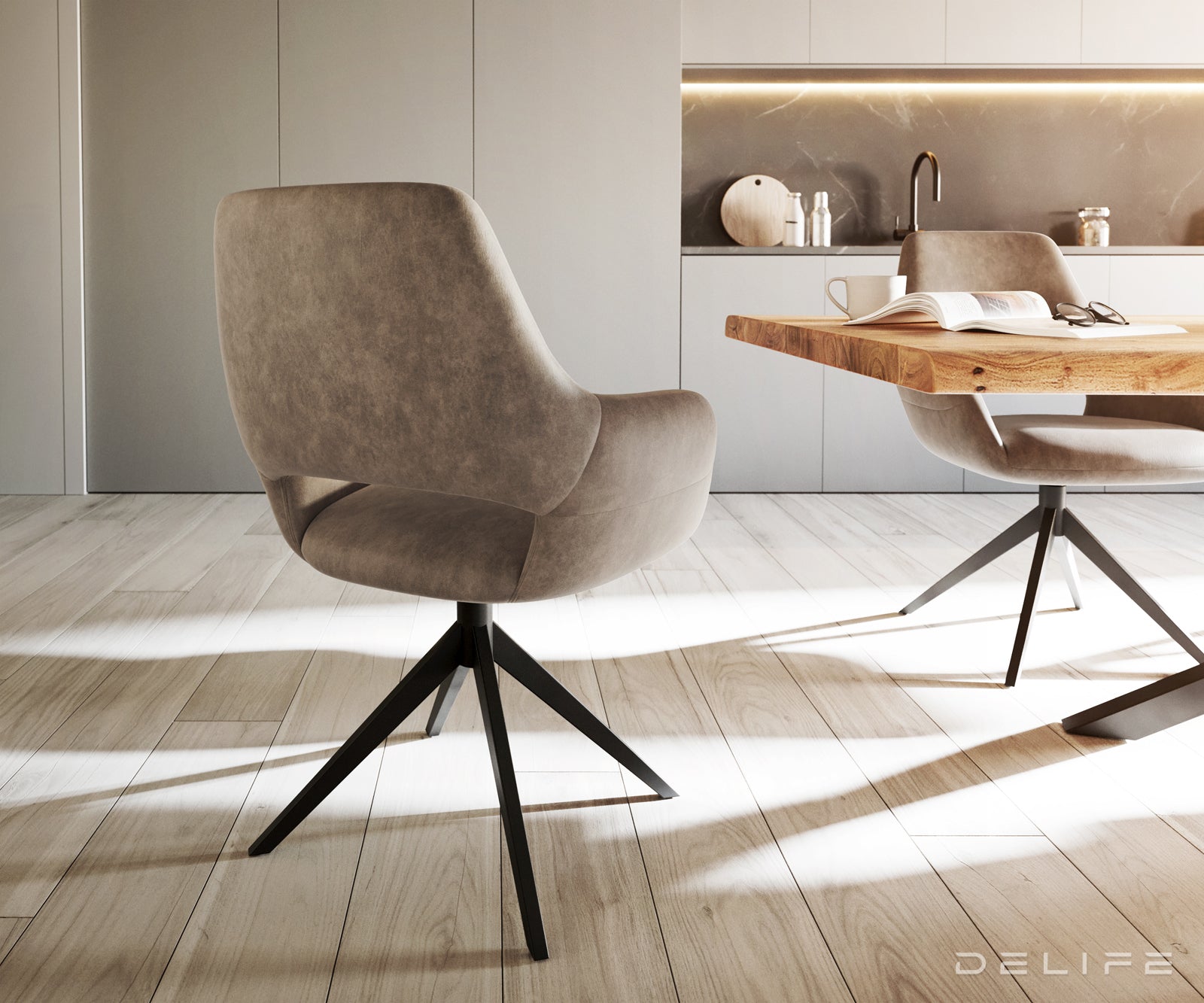 Jedilni stol Yago, Material: Mikrofibra