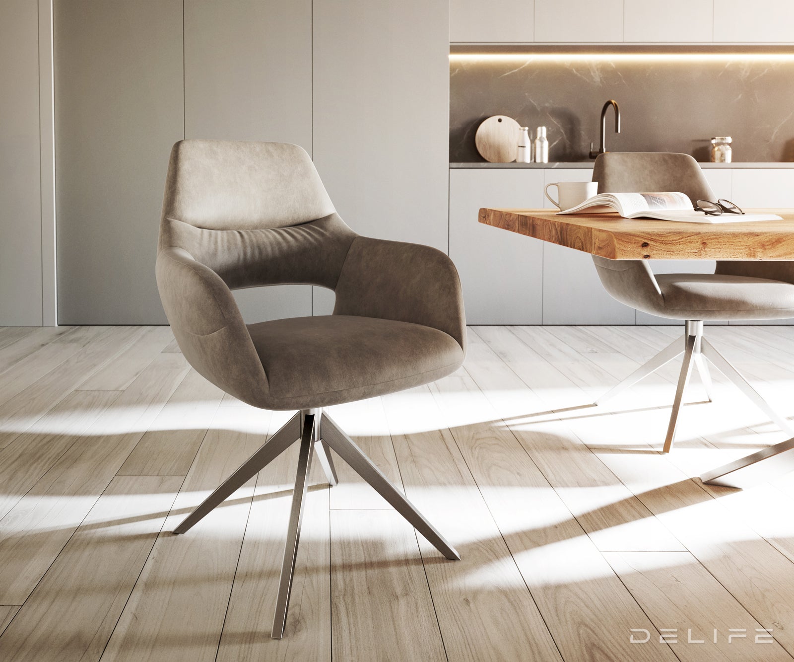 Jedilni stol Yago, Material: Mikrofibra