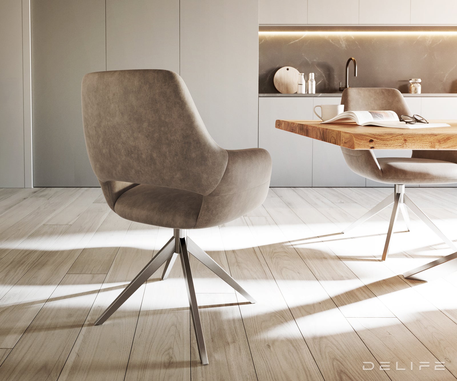 Jedilni stol Yago, Material: Mikrofibra