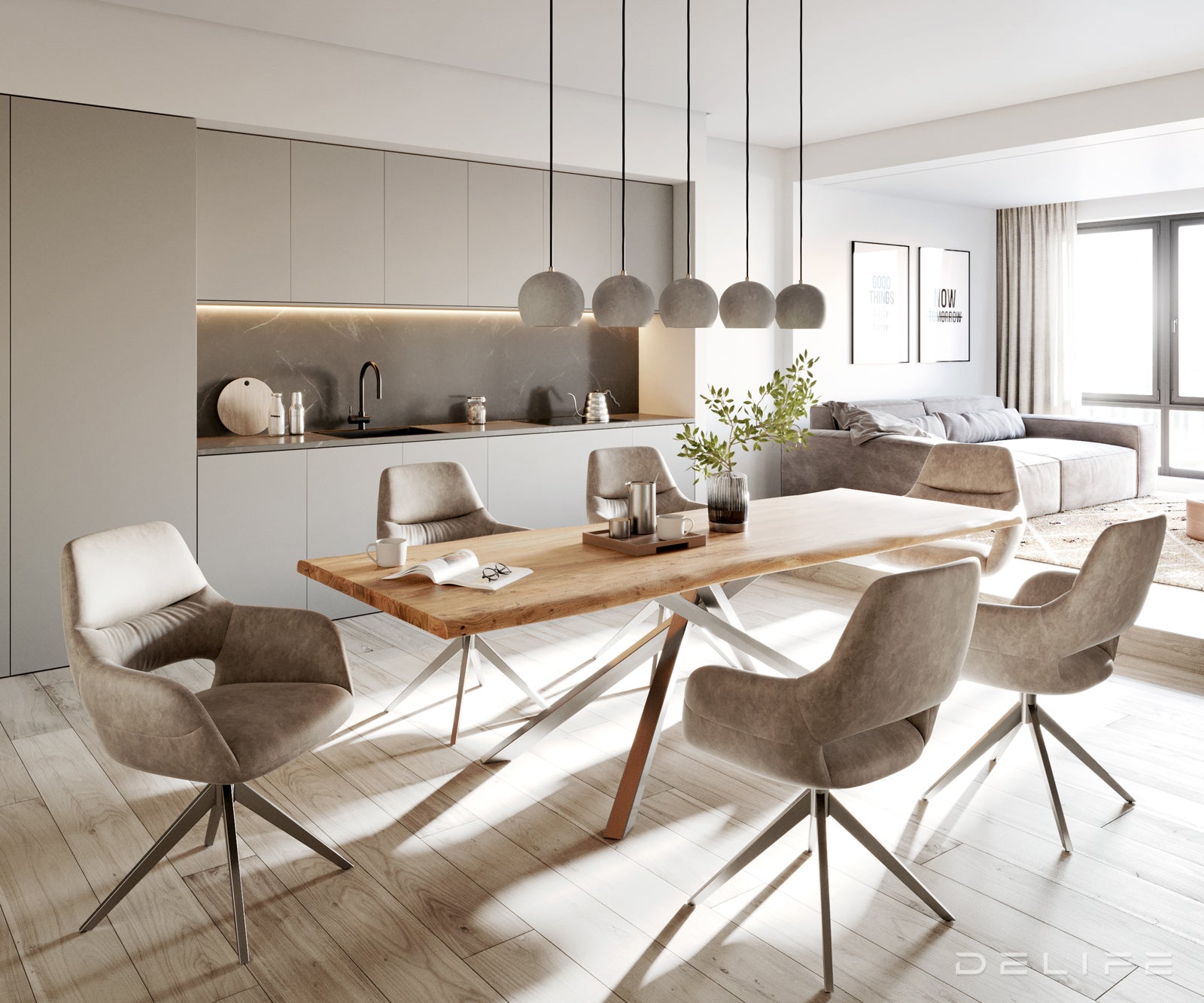 Jedilni stol Yago, Material: Mikrofibra