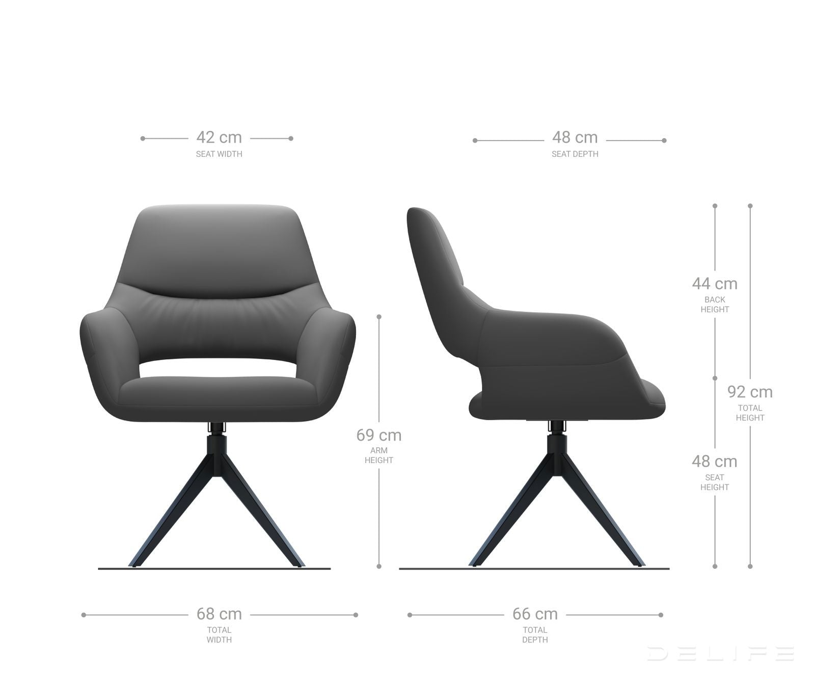 Jedilni stol Yago, Material: Mikrofibra