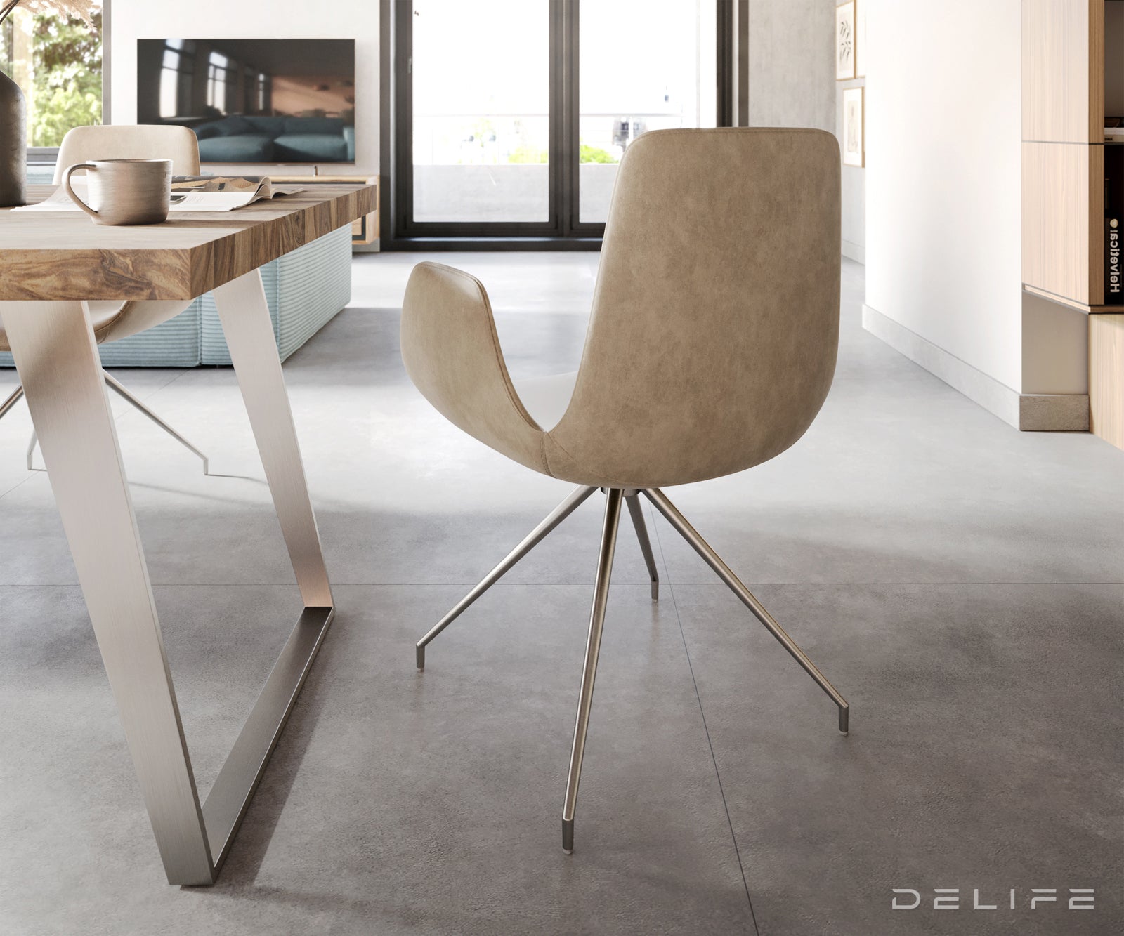 Jedilni stol Ilia, Material: Mikrofibra