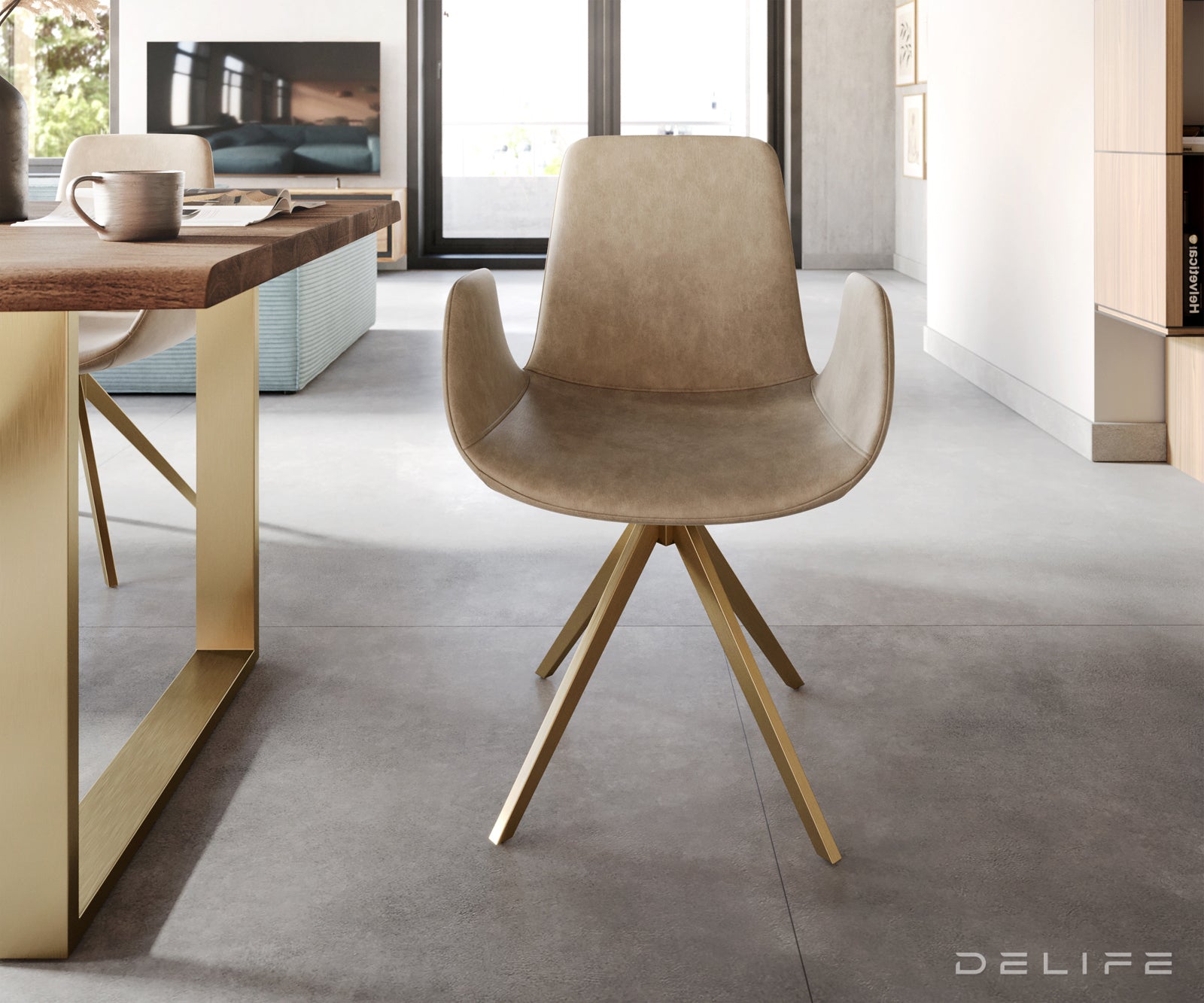 Jedilni stol Ilia, Material: Mikrofibra