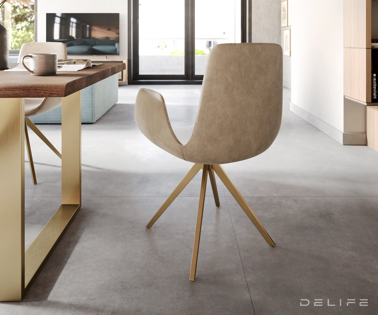 Jedilni stol Ilia, Material: Mikrofibra