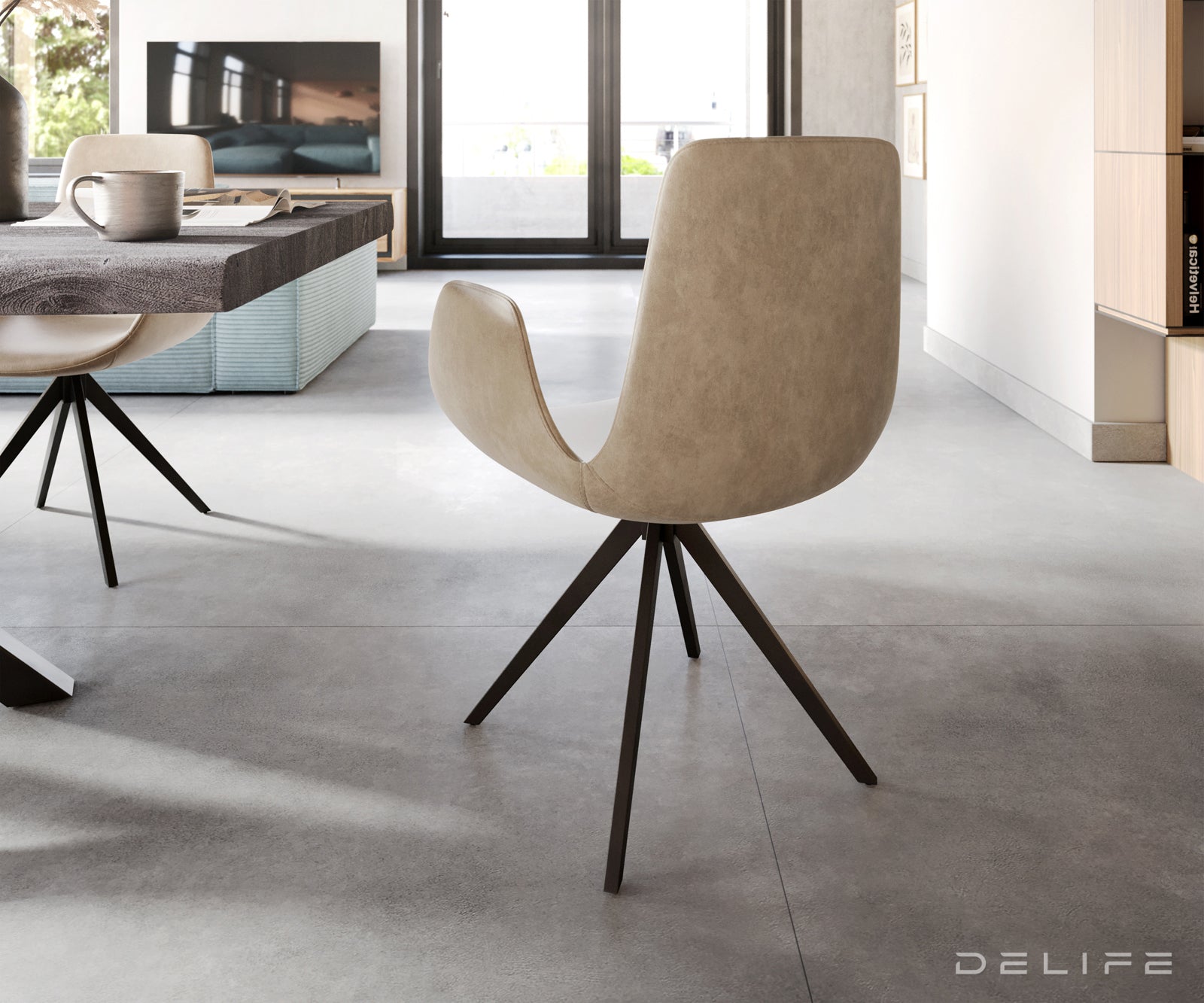 Jedilni stol Ilia, Material: Mikrofibra