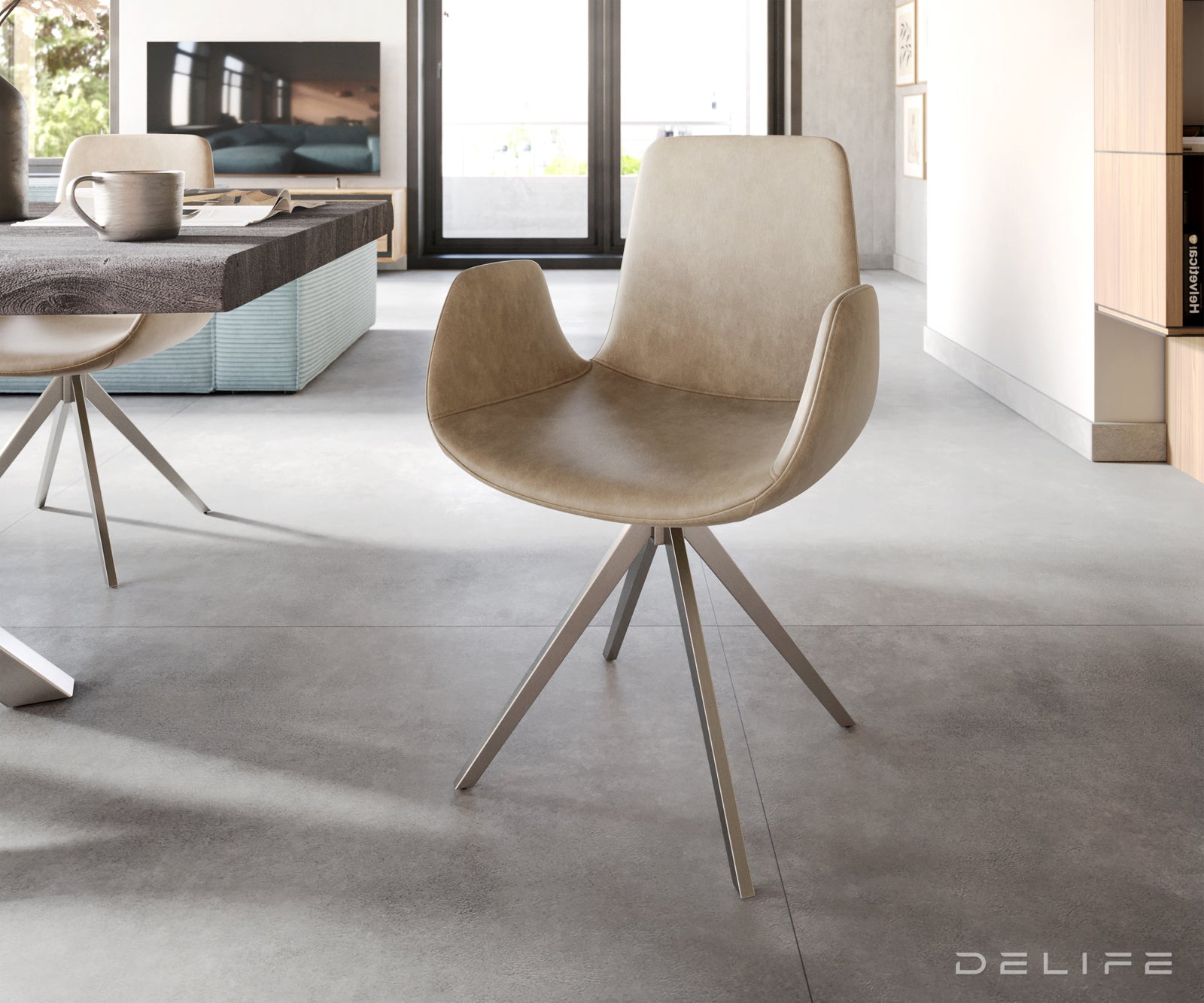 Jedilni stol Ilia, Material: Mikrofibra