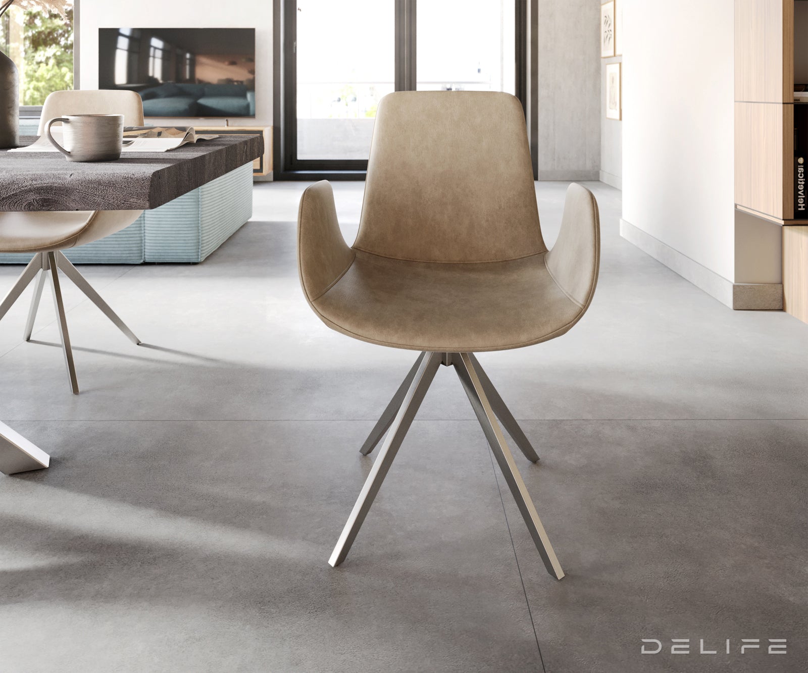 Jedilni stol Ilia, Material: Mikrofibra