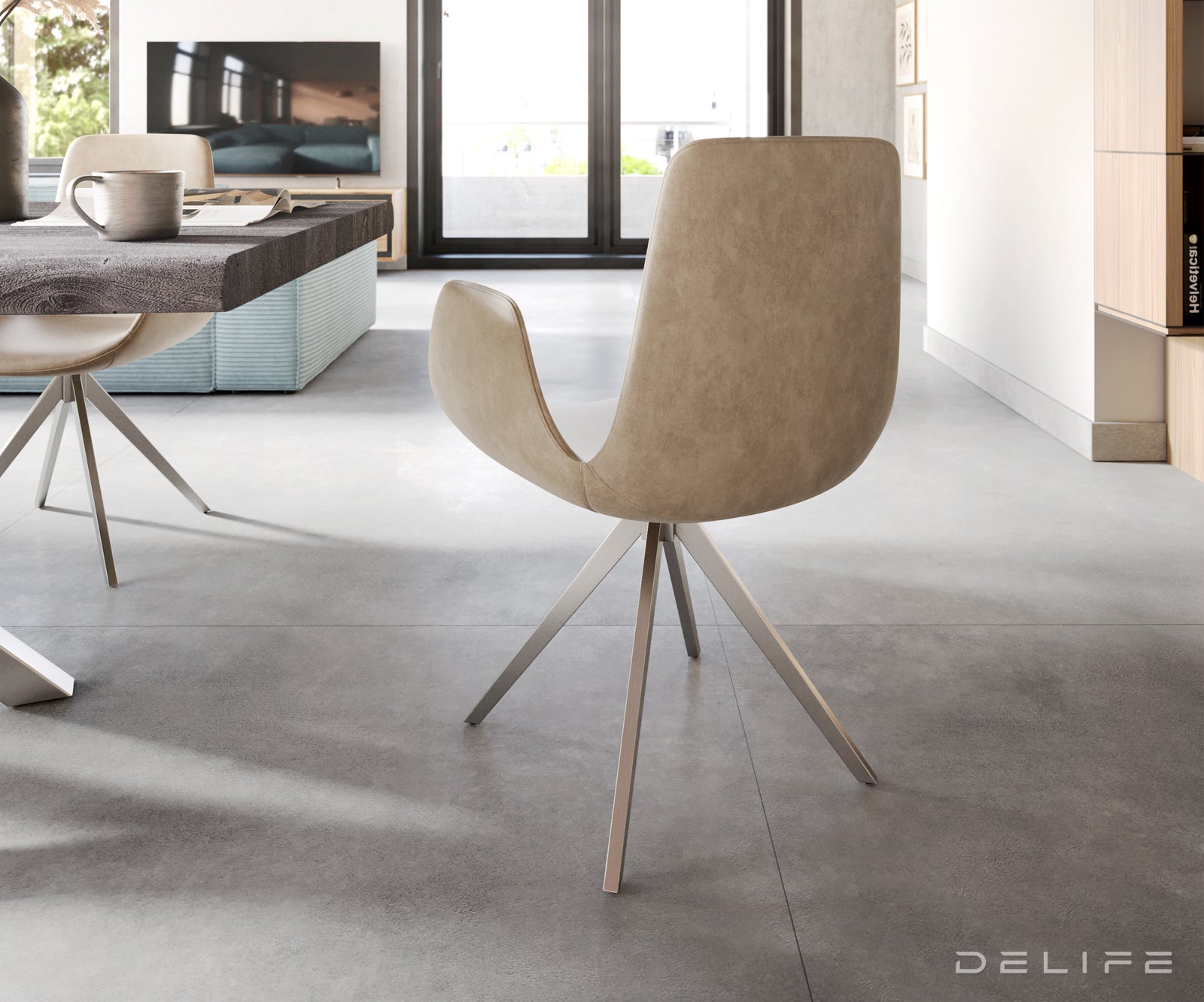 Jedilni stol Ilia, Material: Mikrofibra