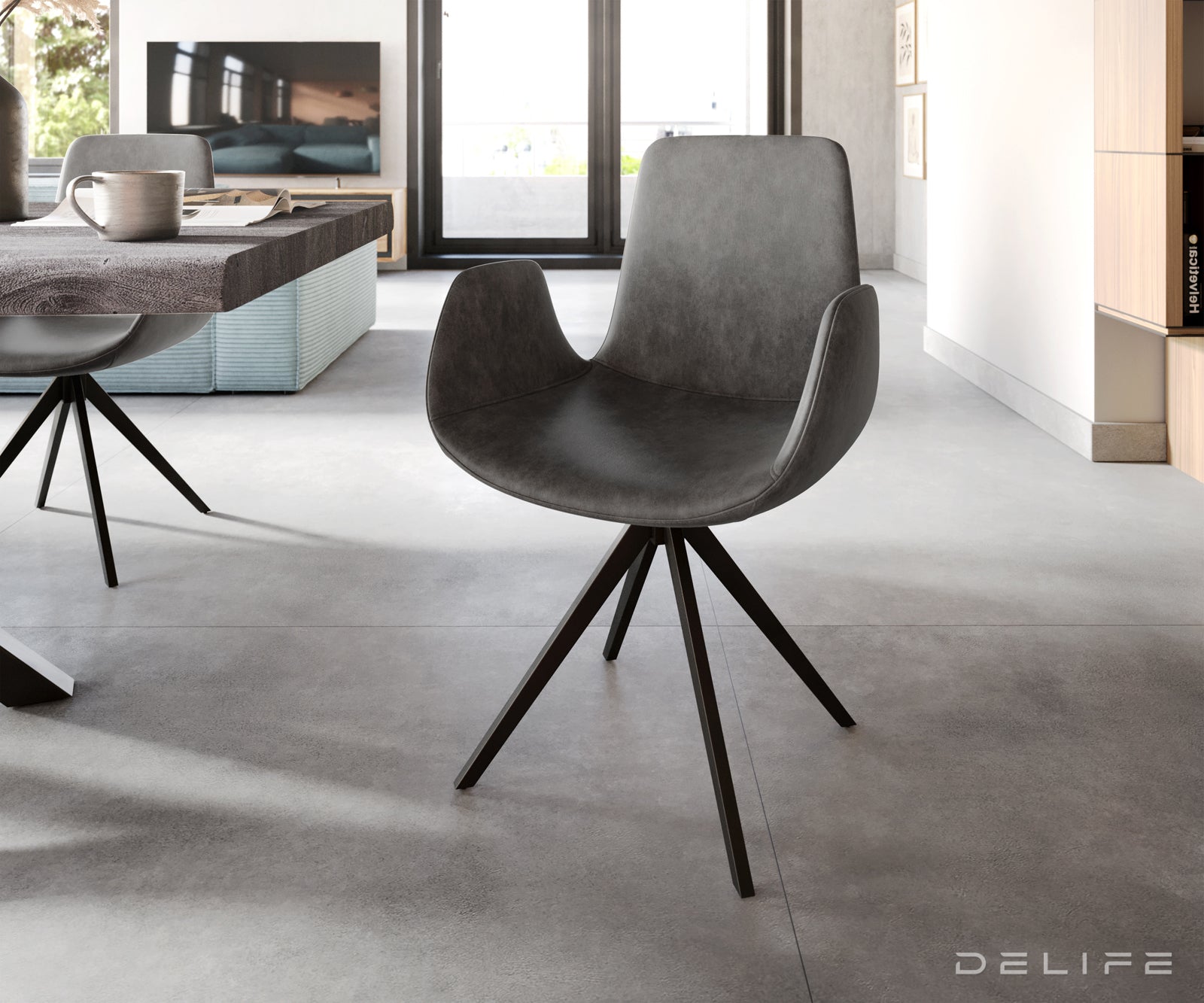 Jedilni stol Ilia, Material: Mikrofibra