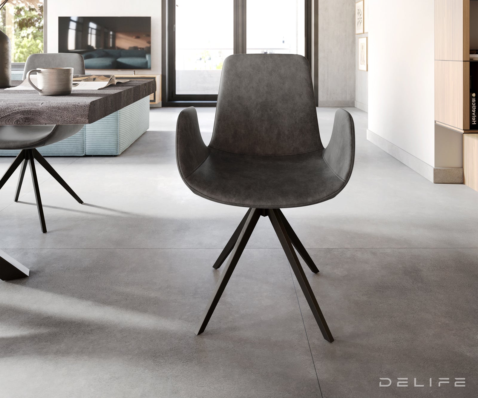 Jedilni stol Ilia, Material: Mikrofibra