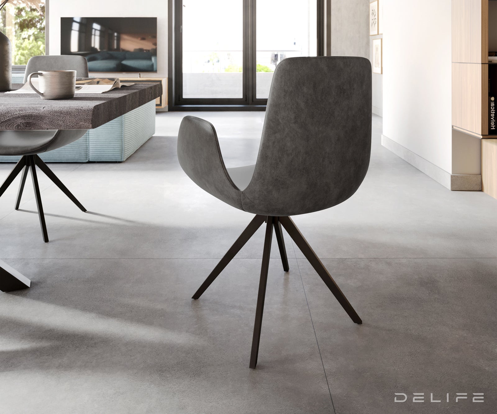 Jedilni stol Ilia, Material: Mikrofibra