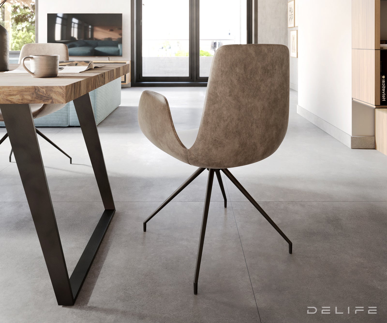 Jedilni stol Ilia, Material: Mikrofibra