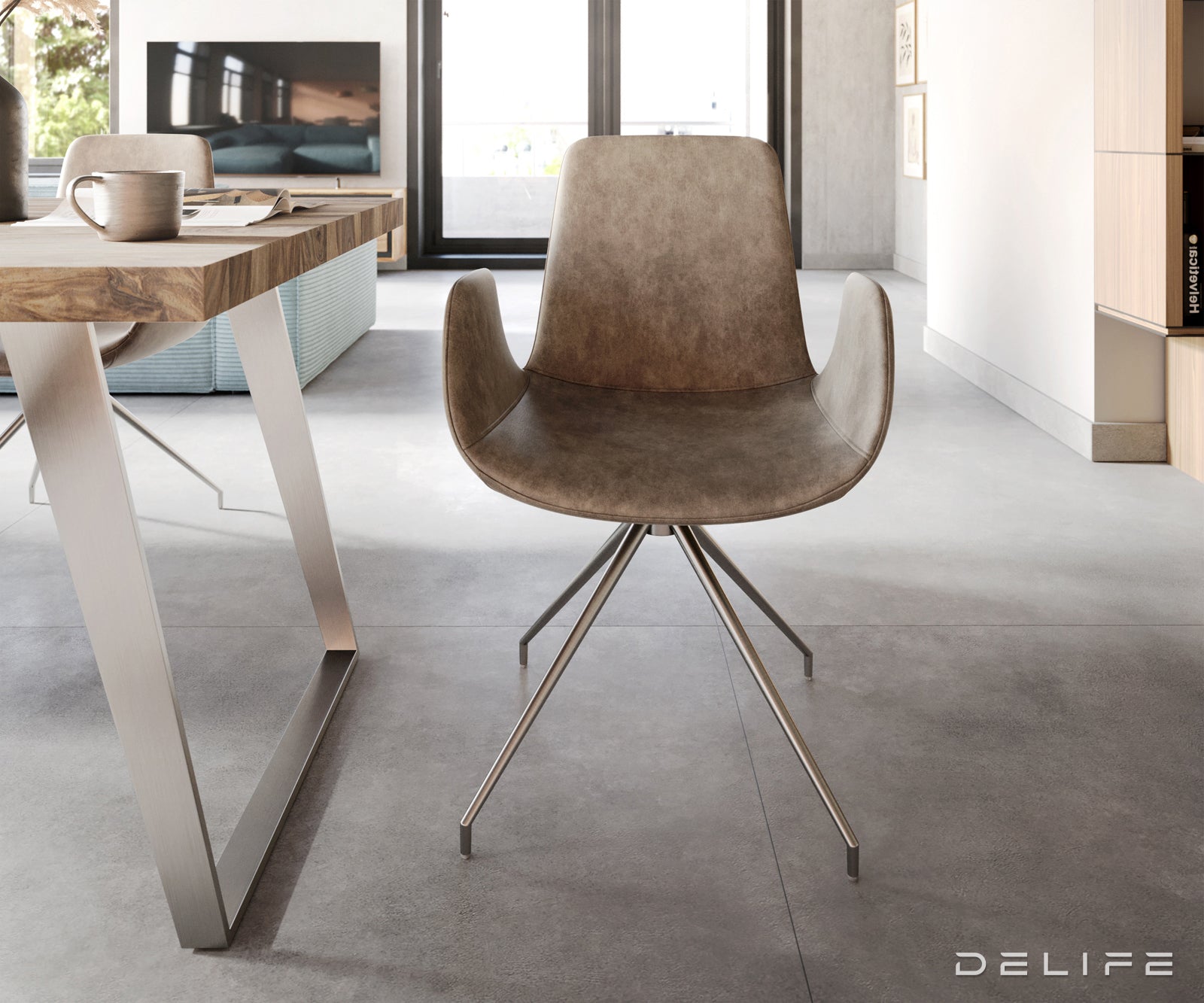 Jedilni stol Ilia, Material: Mikrofibra