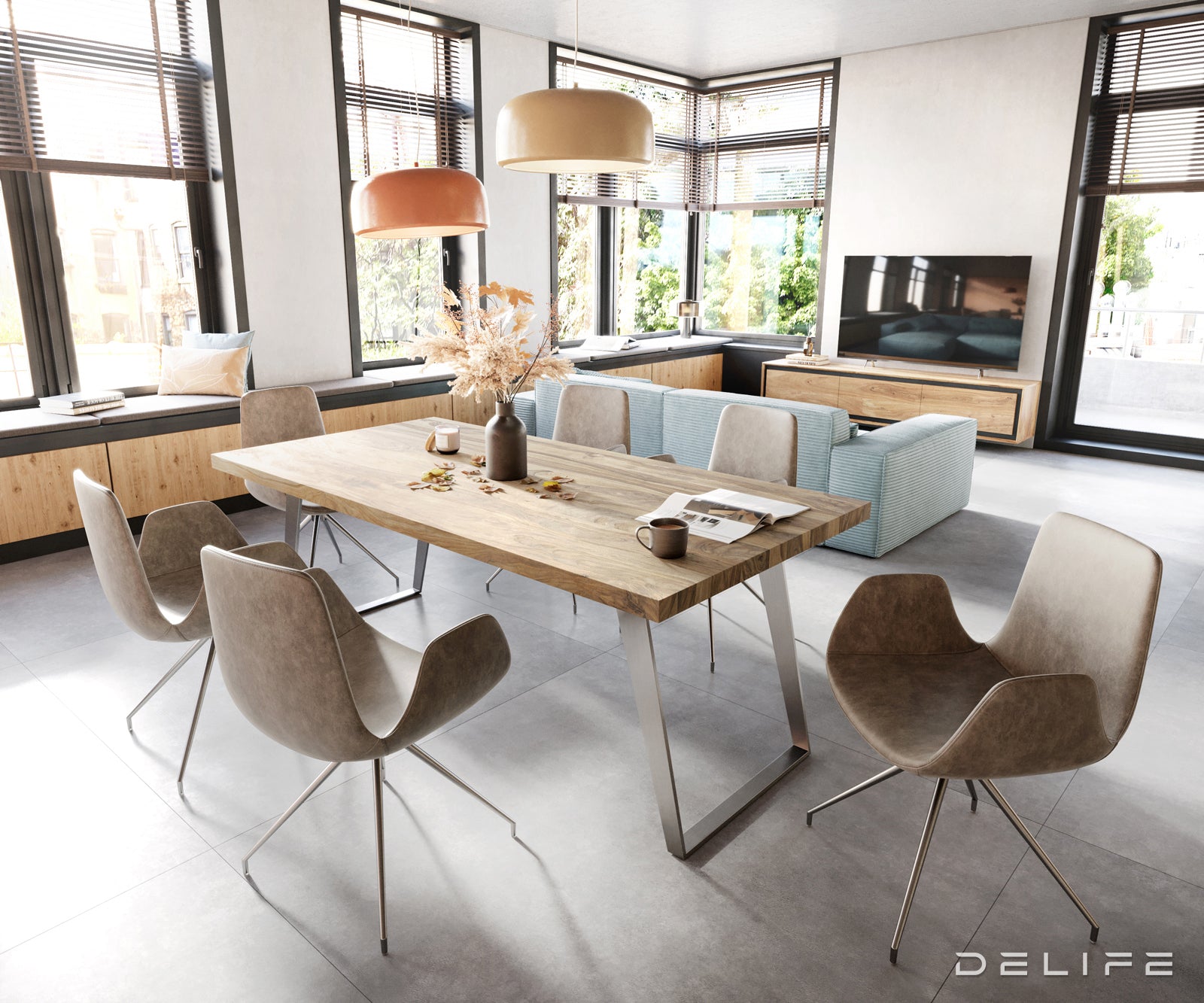 Jedilni stol Ilia, Material: Mikrofibra