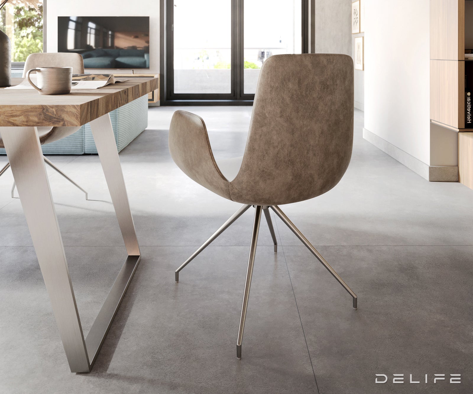 Jedilni stol Ilia, Material: Mikrofibra