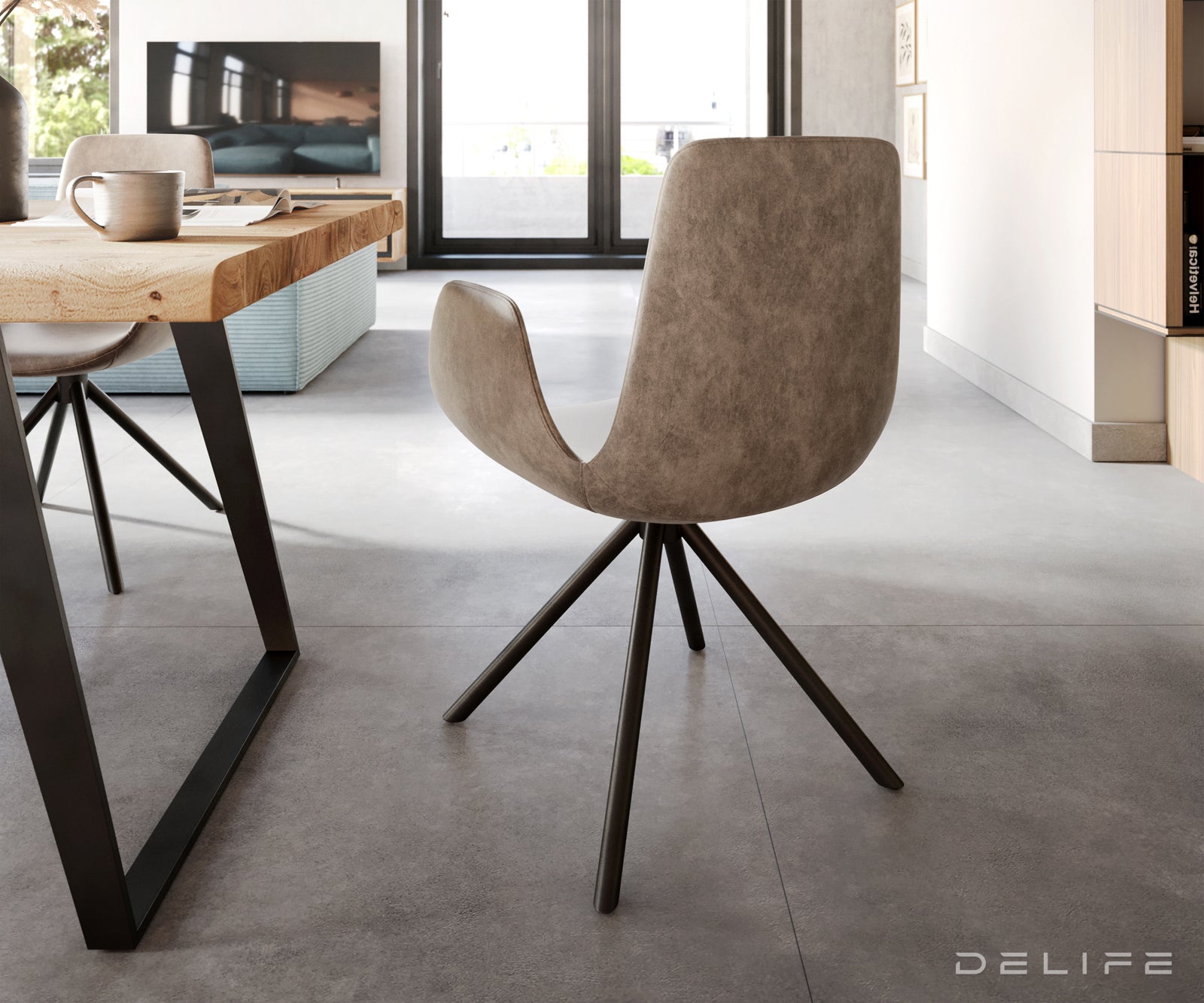 Jedilni stol Ilia, Material: Mikrofibra