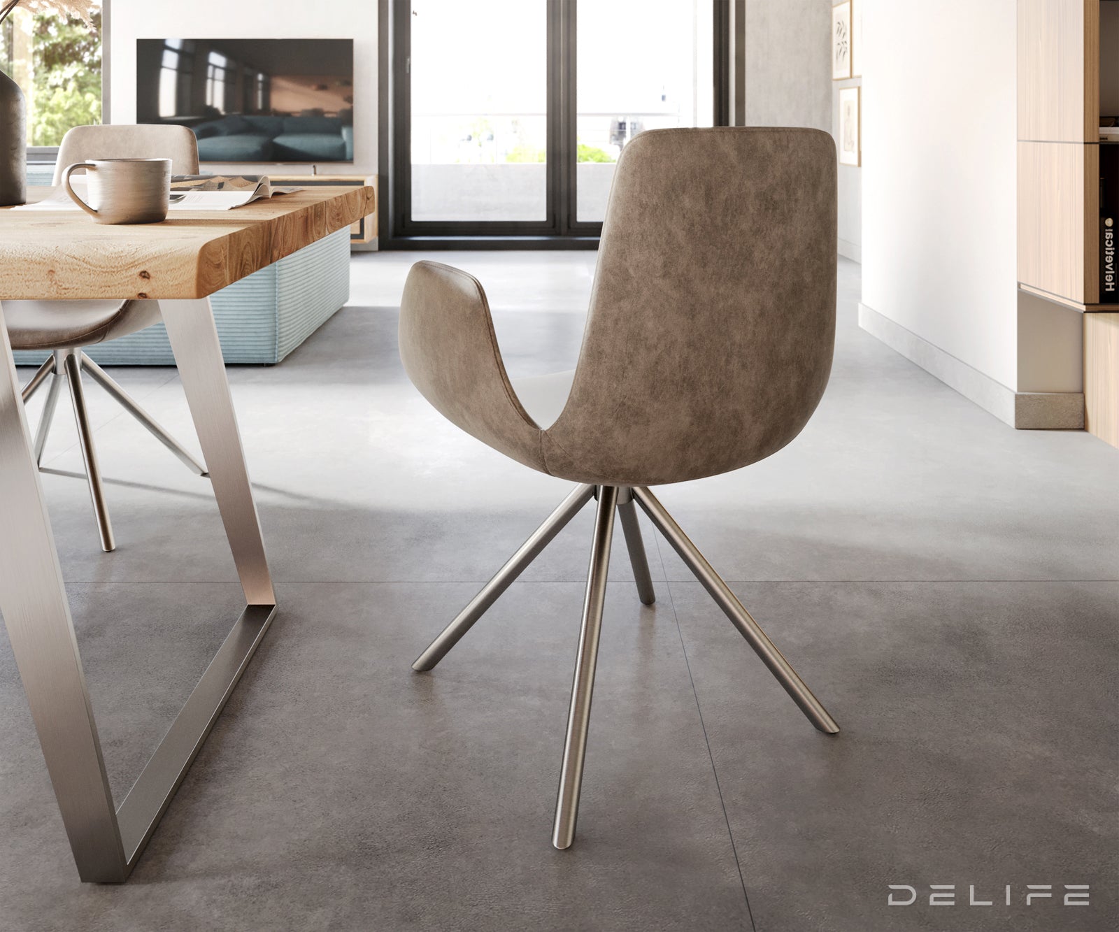 Jedilni stol Ilia, Material: Mikrofibra